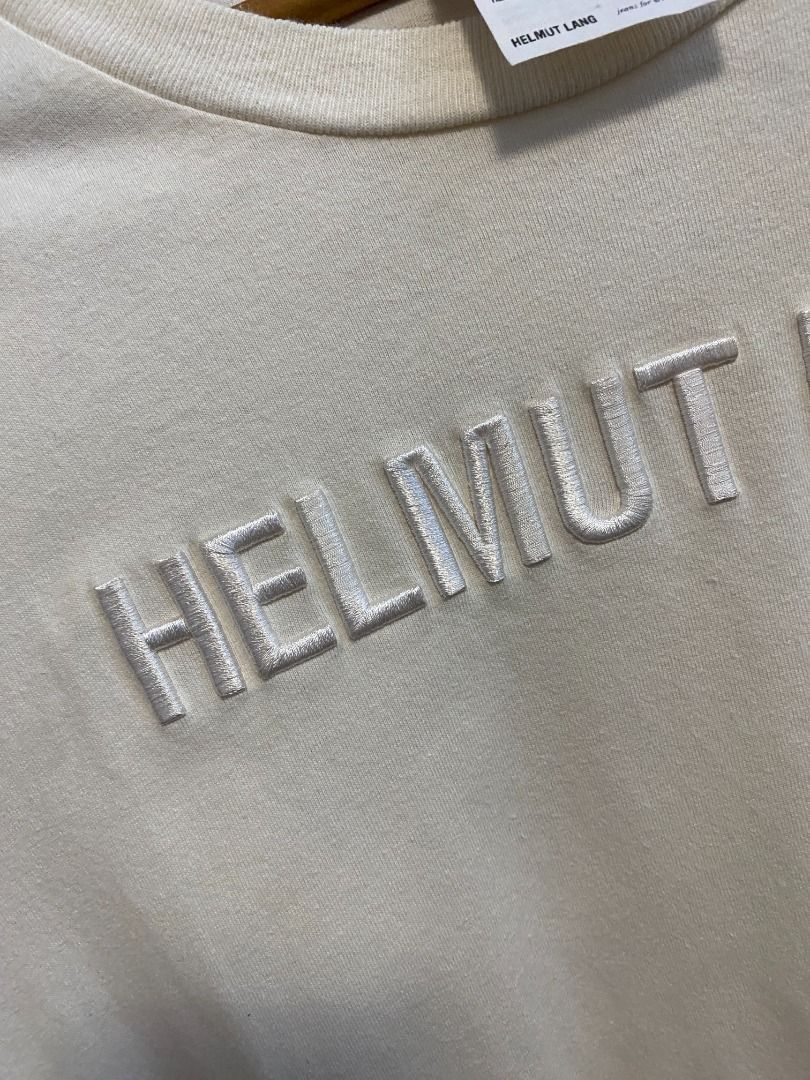 Helmut Lang embroidered logo T-shirt L Size US L / EU 52-54 / 3 - 5 Thumbnail