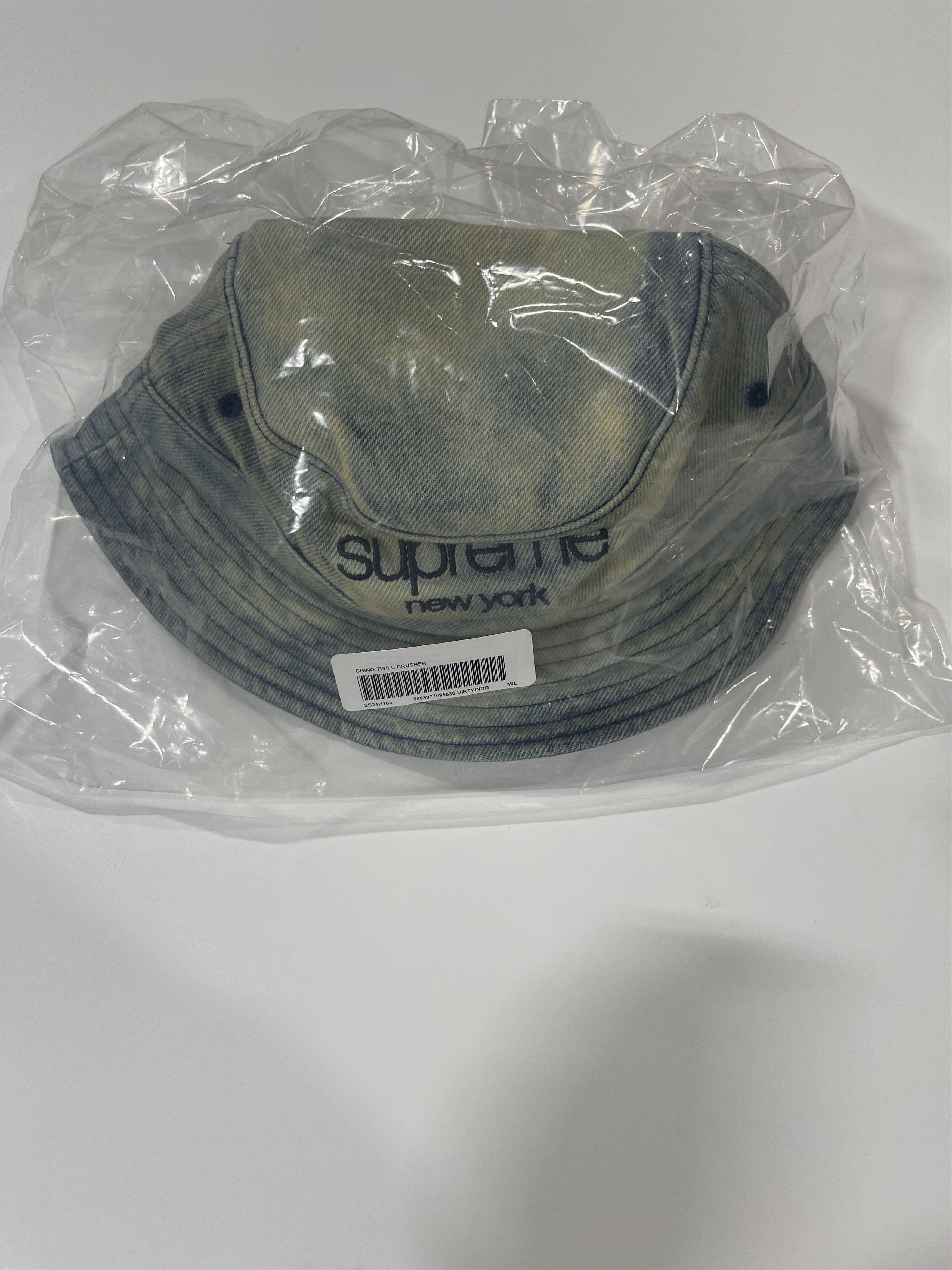 Supreme 🔥Supreme Chino Twill Denim Crusher Dirty Indigo Size M/L Size ONE SIZE - 5 Thumbnail