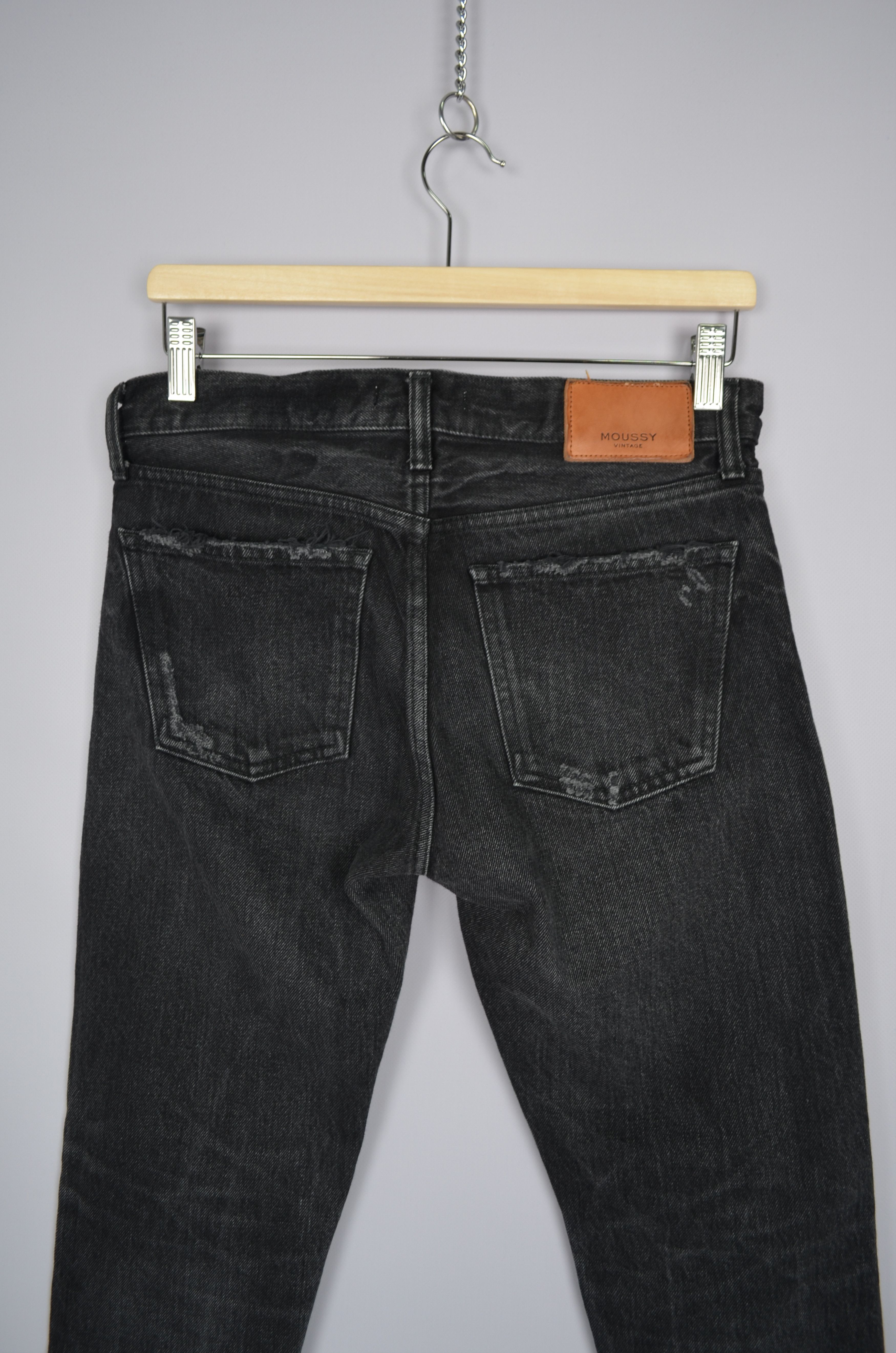 Designer × MOUSSY MOUSSY VINTAGE Staley Tapered Ankle Jeans Black Size 26 $350 Size 26" / US 2 / IT 38 - 10 Thumbnail