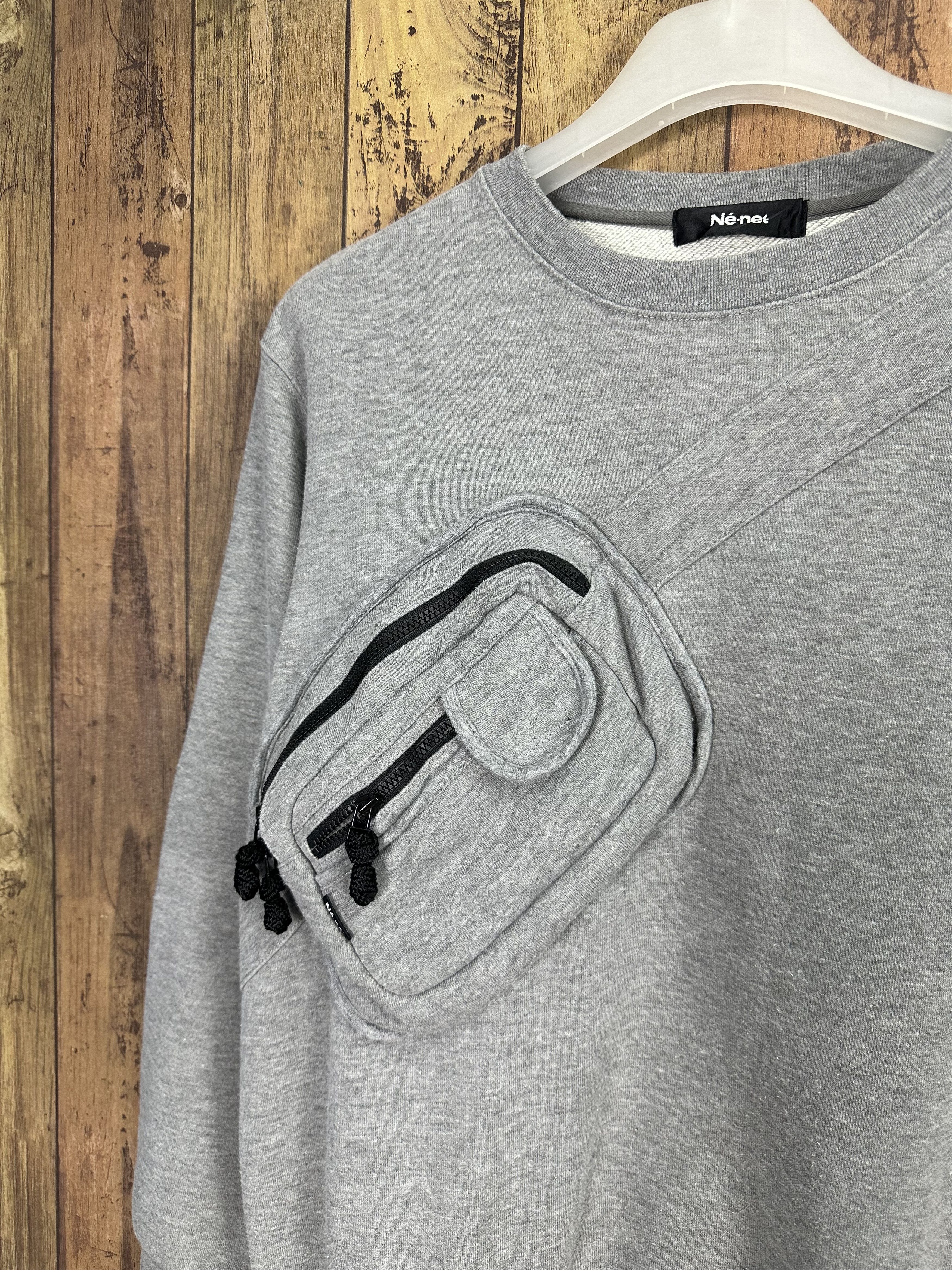 Issey Miyake Vtg Ne-net Issey Miyake Cargo Bondage Pocket Crewneck A324 Size M / US 6-8 / IT 42-44 - 2 Thumbnail
