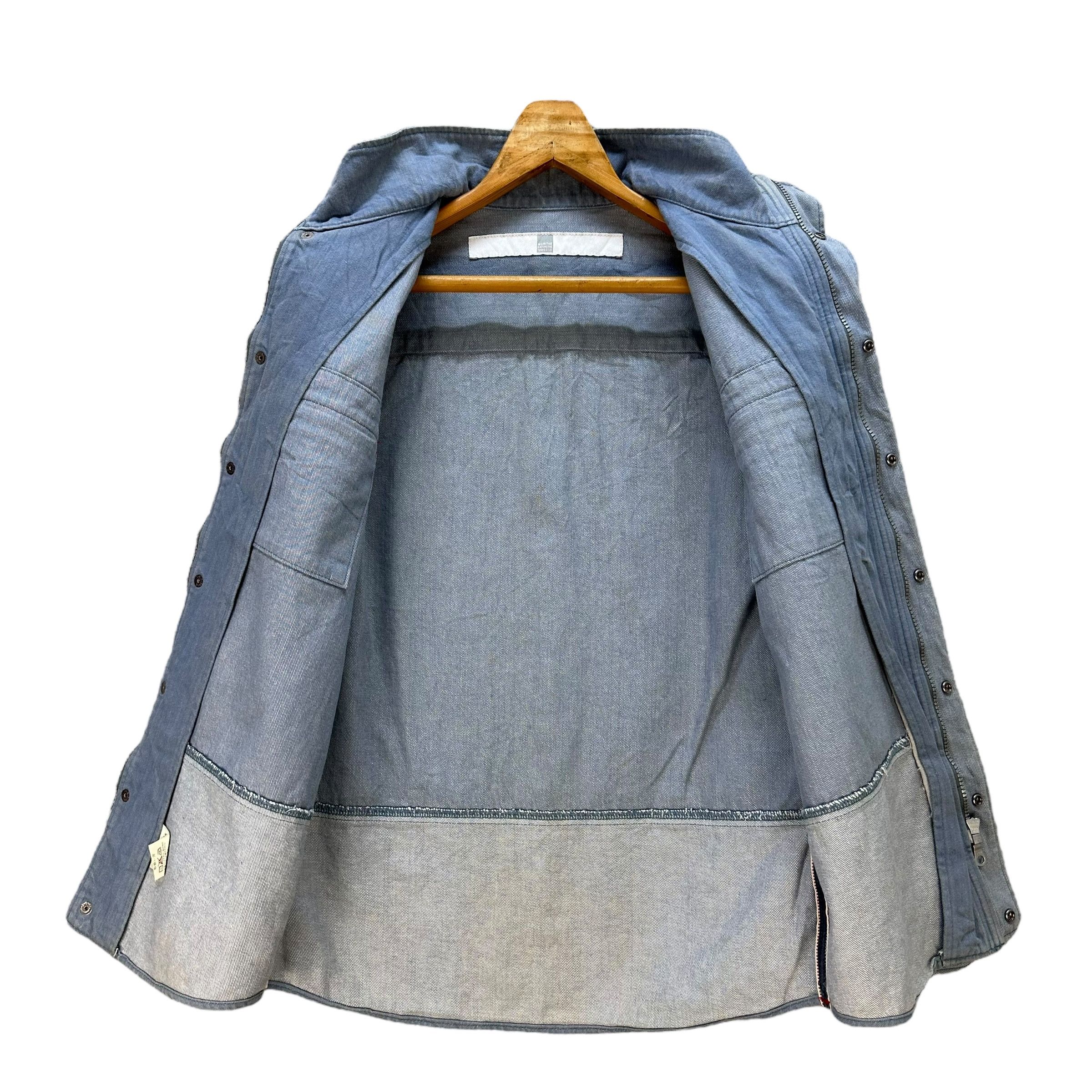 Marithe + Francois Girbaud Vintage MFG Stand Collar Selvedge Denim Jacket #A80-1918 Size US M / EU 48-50 / 2 - 8 Thumbnail