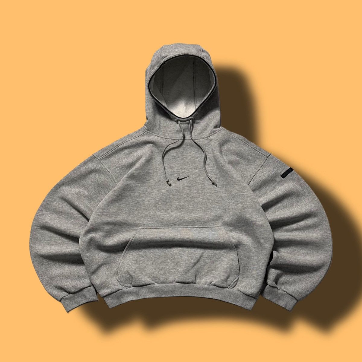 Nike × Vintage 00s Nike Vintage Center Swoosh Boxy Fit Oversize Hoodie Y2K Size US M / EU 48-50 / 2 - 1 Thumbnail