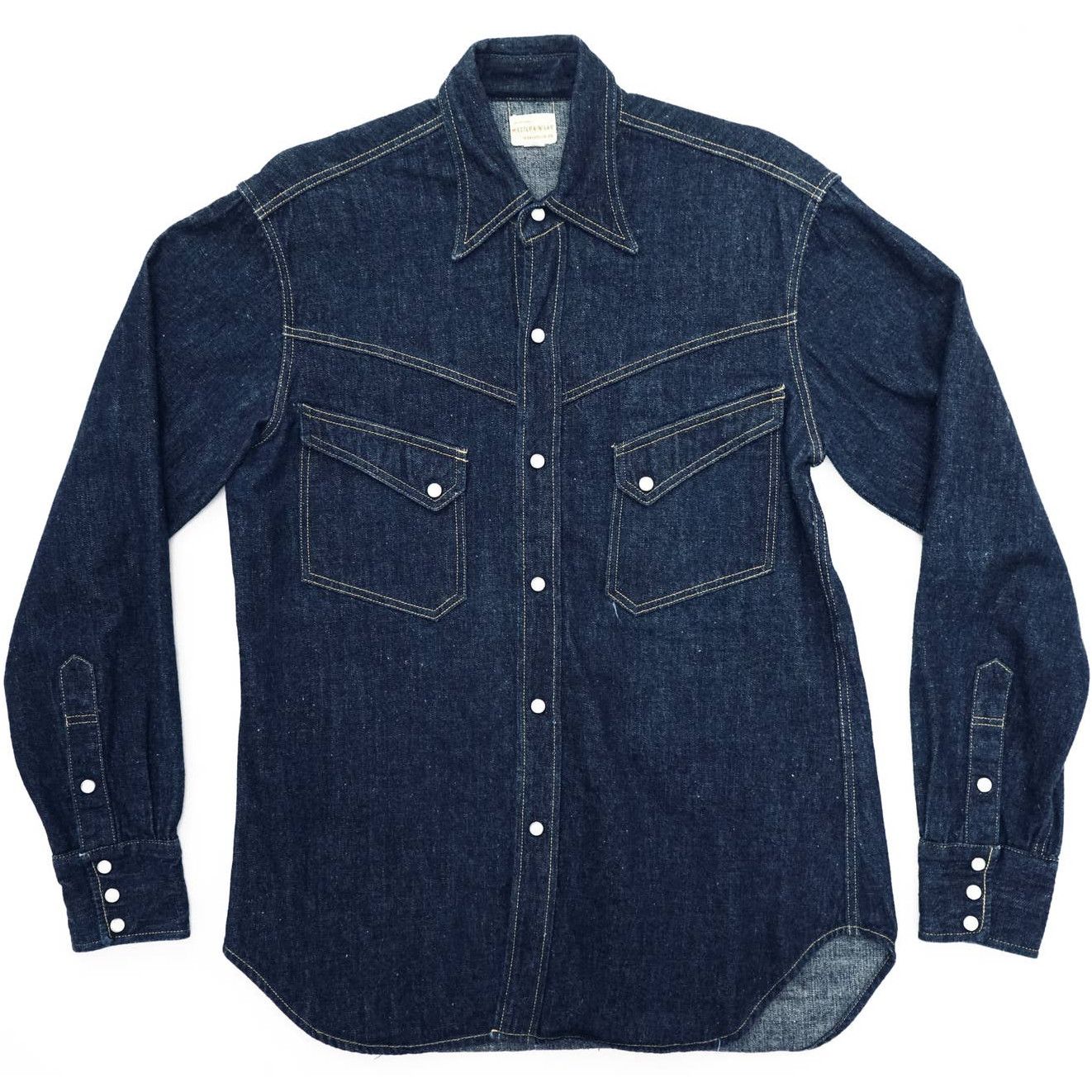 image of Warehouse Longhorn Selvedge Denim Shirt Men's Medium in Blue