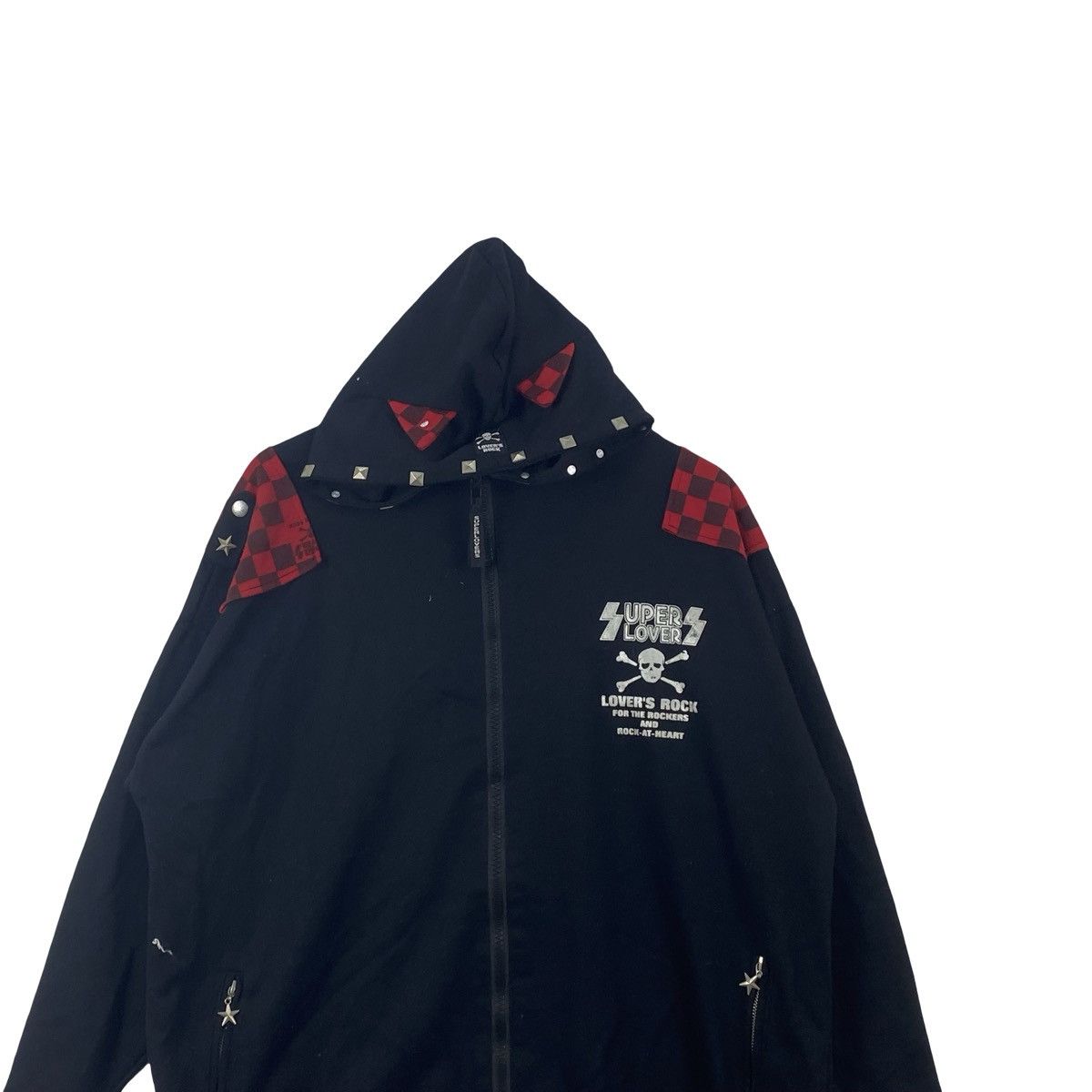 Super Lovers SUPER LOVERS Japan Rock Skull Crossbones Studded Oversized Size XXL / US 16-18 / IT 52-54 - 2 Thumbnail