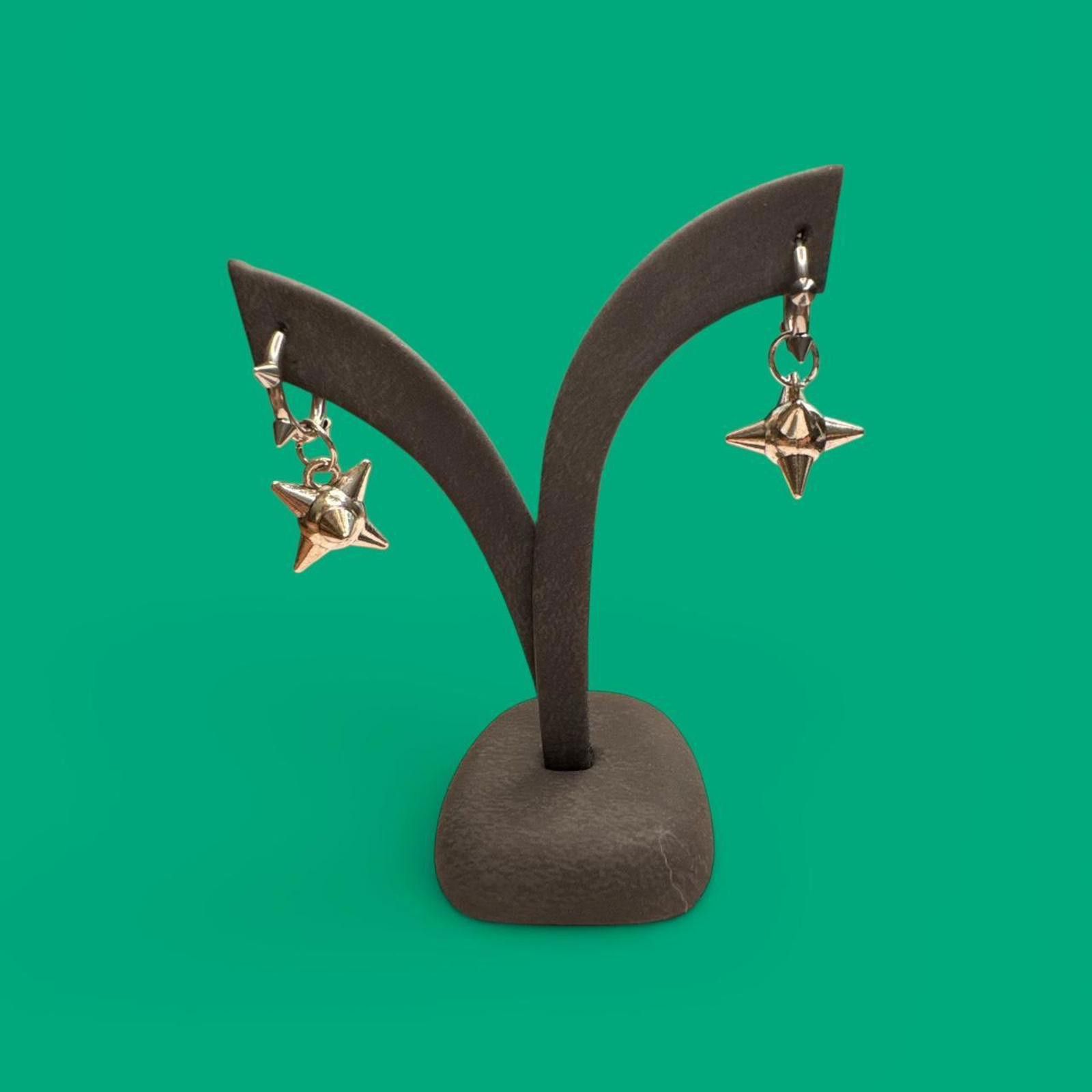 Other Silver Spike Star Drop Hoops Size ONE SIZE - 2 Thumbnail