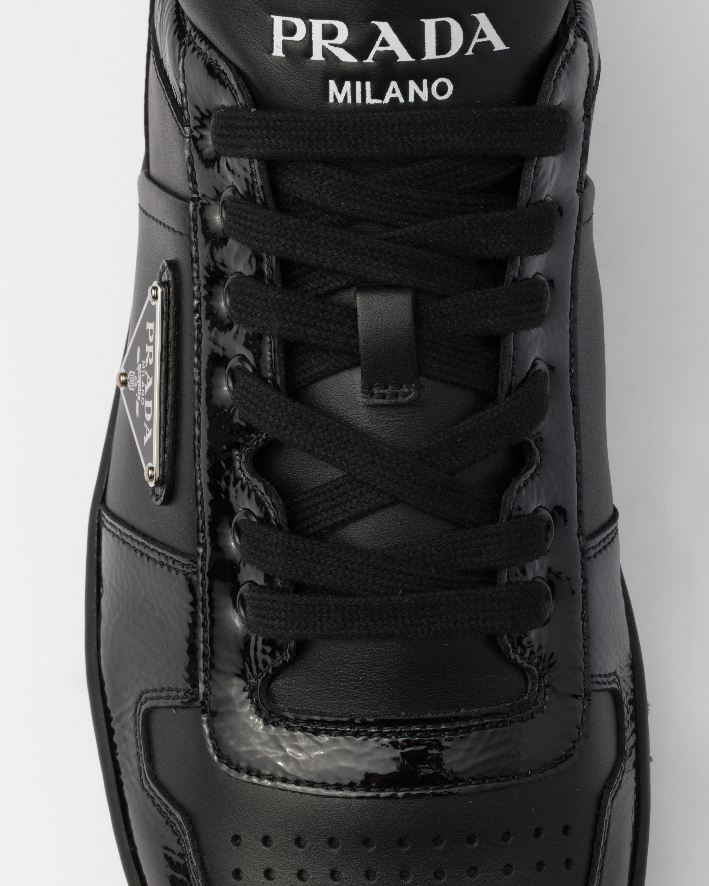 Prada o1la1rc1a0925 Downtown Leather Sneakers in Black Size US 11 / EU 44 - 5 Thumbnail