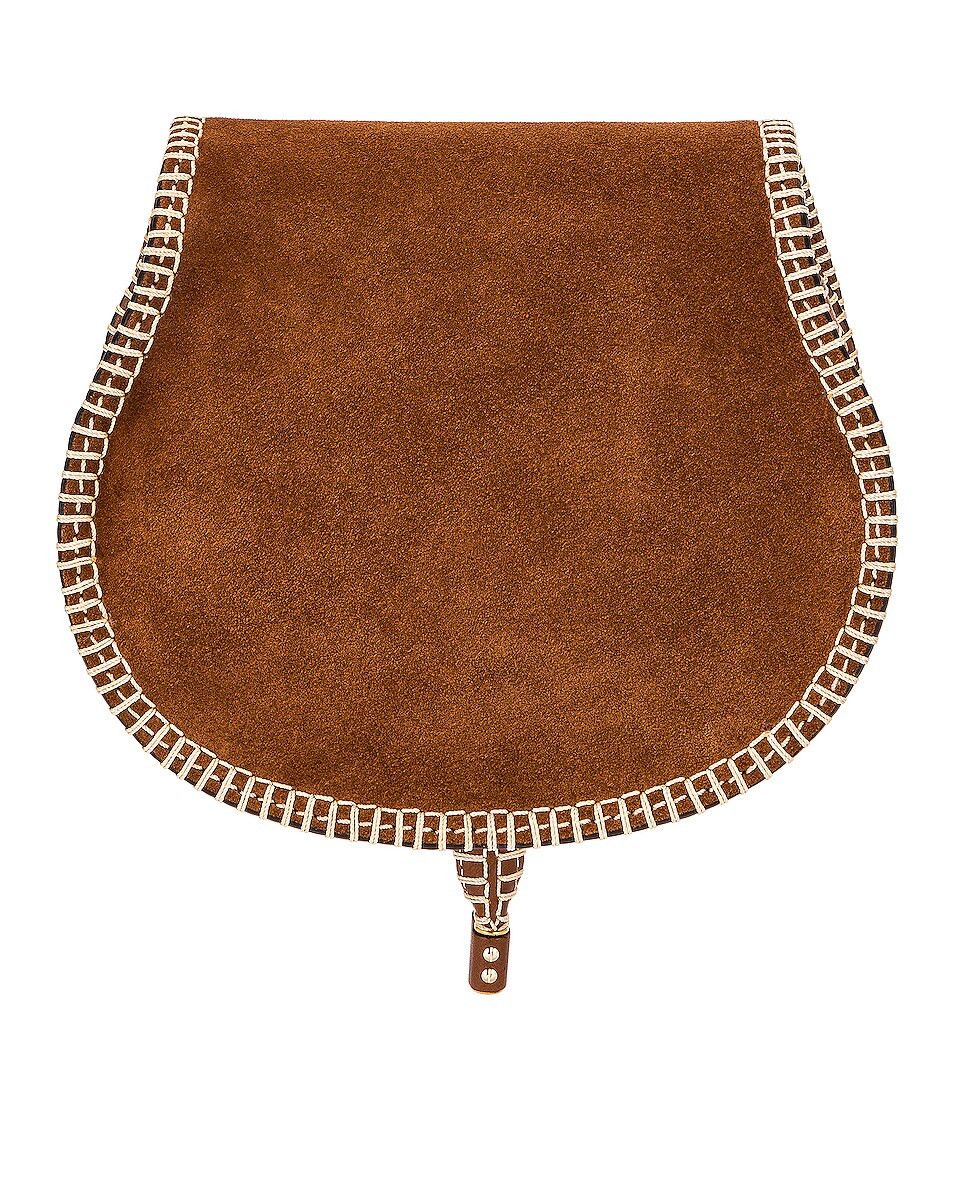 Chloe o1tko10125 Size: OS / Suede Small Marcie Saddle Bag Brown Size ONE SIZE - 3 Thumbnail