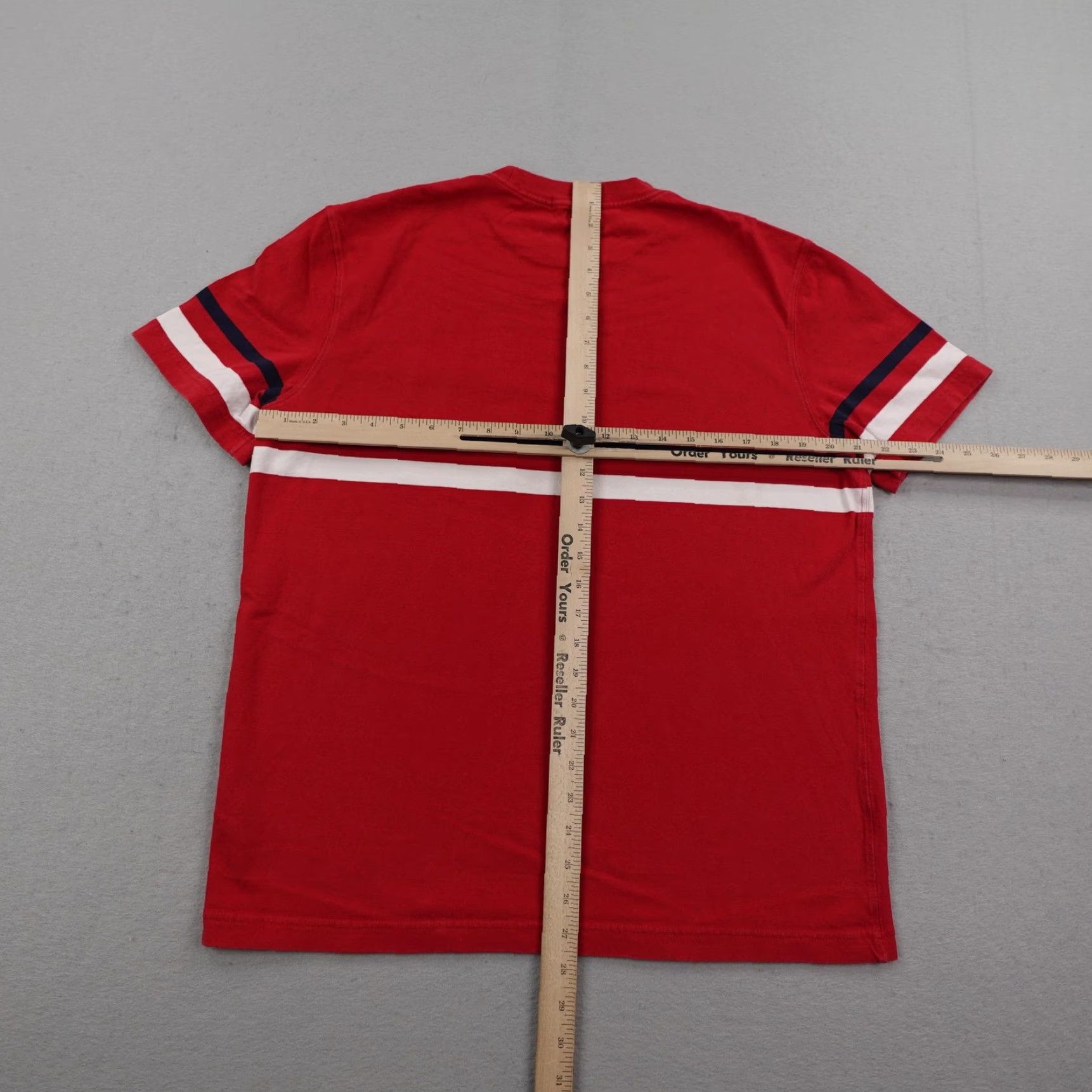 J.Crew J.Crew Shirt Mens Medium Striped Red Blue White Oarsman Short Sleeve Crew Neck T-Shirt Regular Fit Vintage? No (Do not include) Mens Size US M / EU 48-50 / 2 - 5 Thumbnail