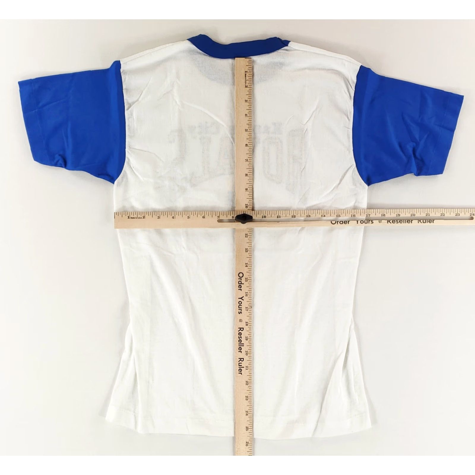 Vintage VINTAGE Kansas City Royals Ringer T Shirt Trench VTG 80s Blue White Made USA Mens L M Size US M / EU 48-50 / 2 - 8 Thumbnail
