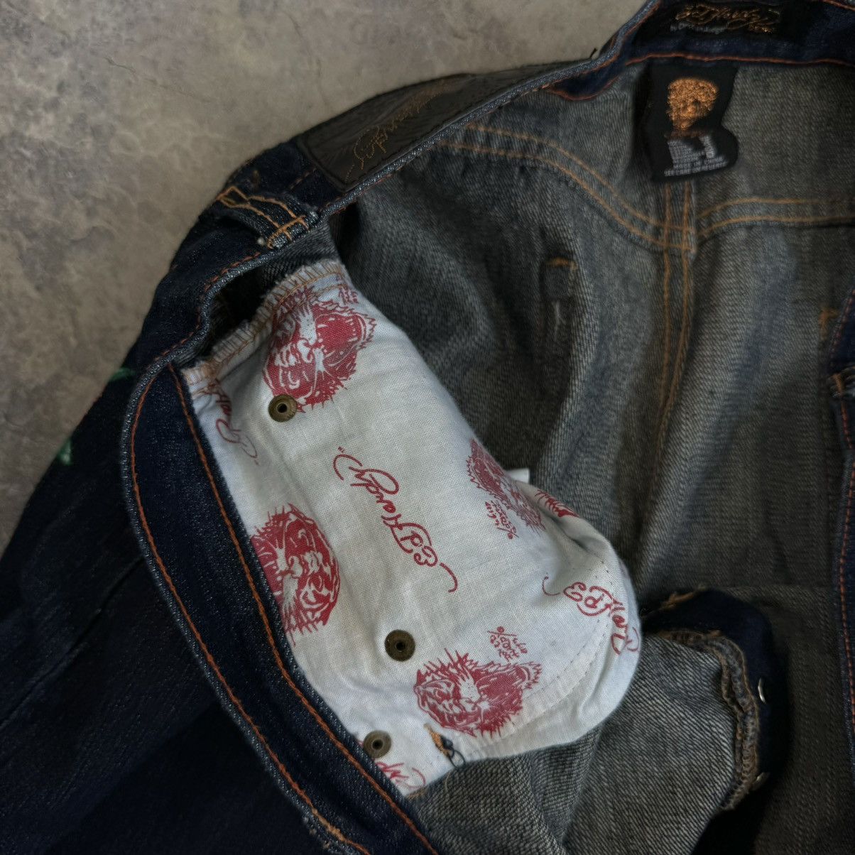 Ed Hardy 2008 💥 ED HARDY EMBROIDERED TIGER AWARE JORTS SHORTS Y2K Size US 40 / EU 56 - 11 Thumbnail