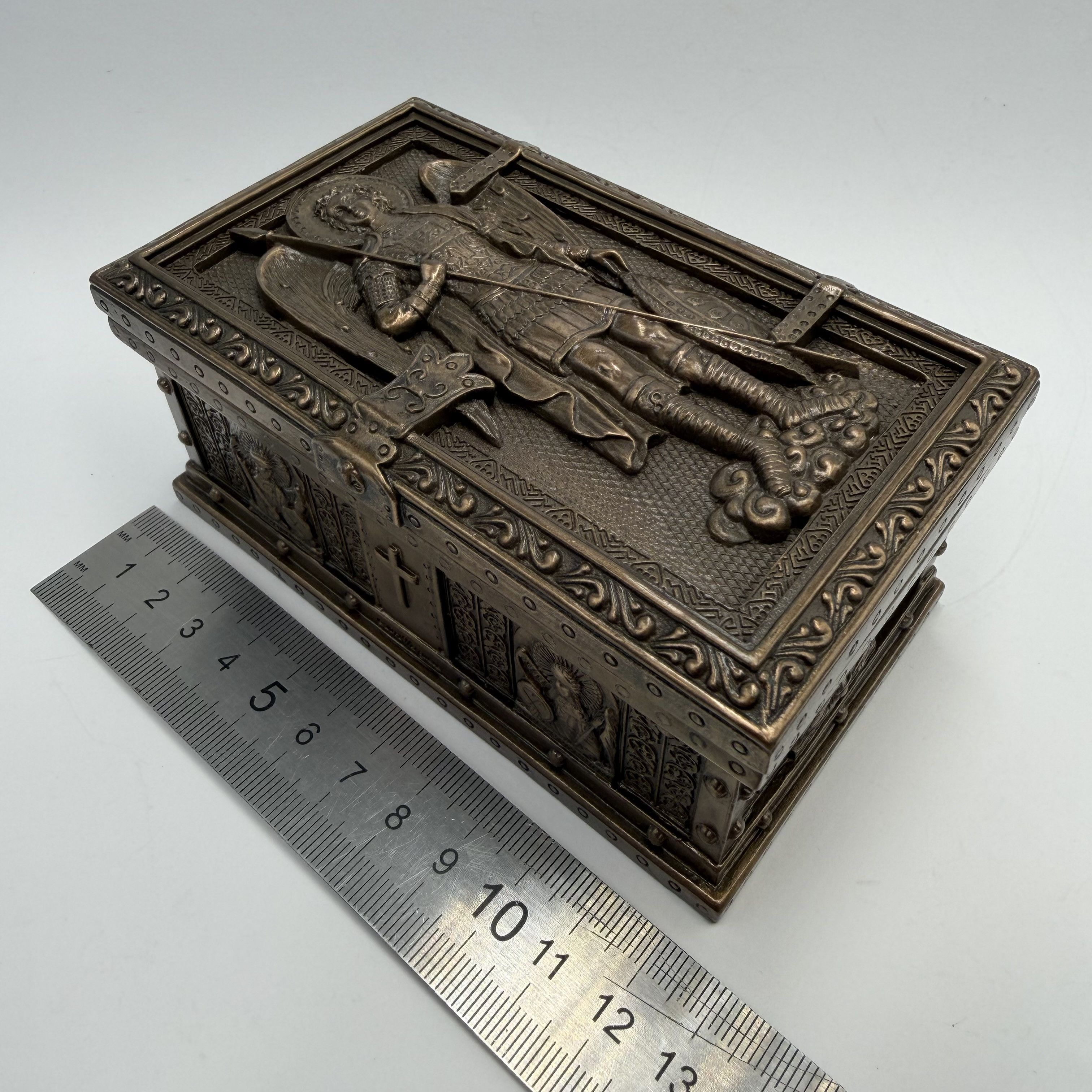 Other Archangel Michael Trinket Box Bronze Finish Jewelry Box Size ONE SIZE - 8 Thumbnail