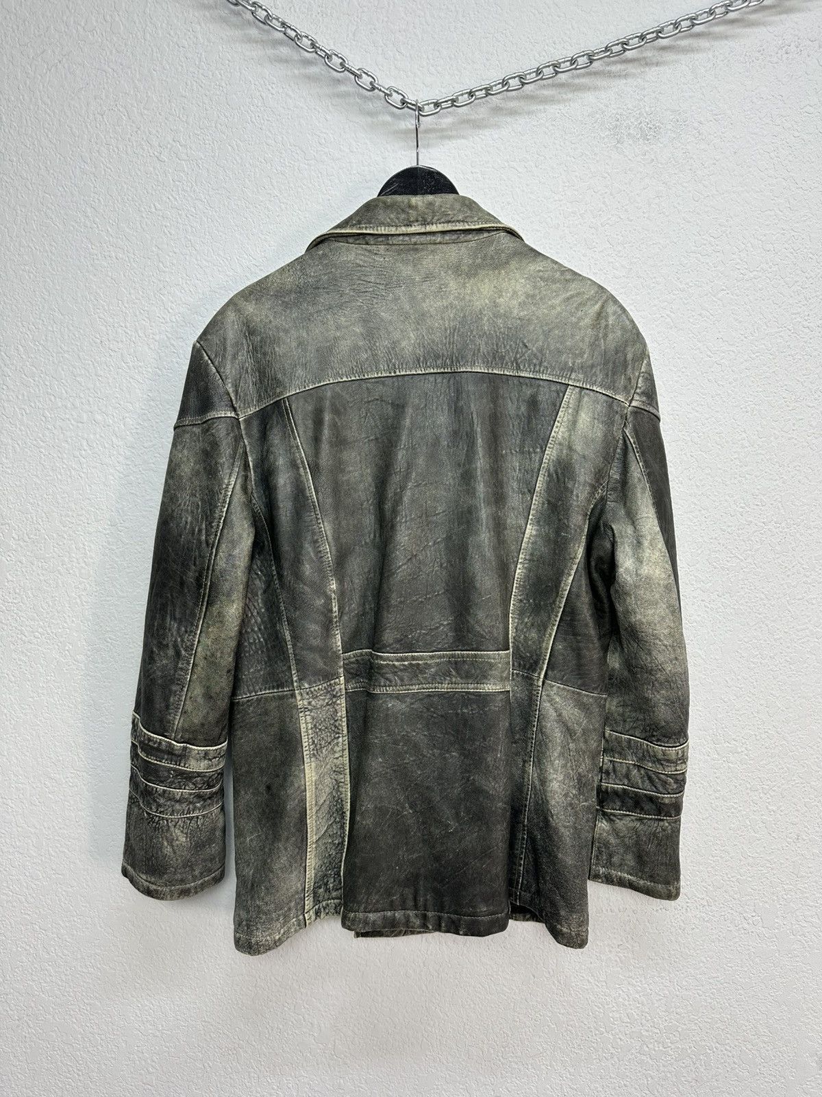 If Six Was Nine Vintage Balenciaga Style Distressed Leather Jacket Size US M / EU 48-50 / 2 - 8 Thumbnail
