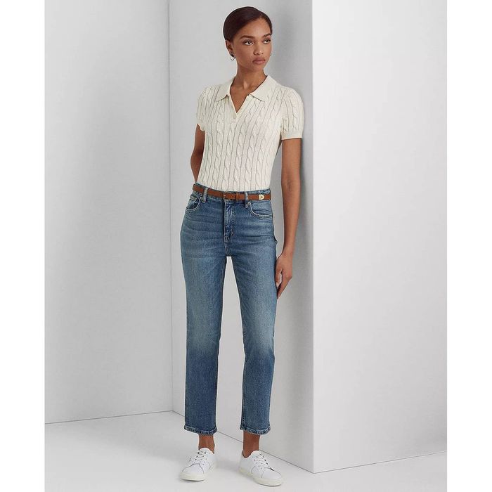 Lauren Ralph Lauren Women's High-Rise Straight Ankle Jeans