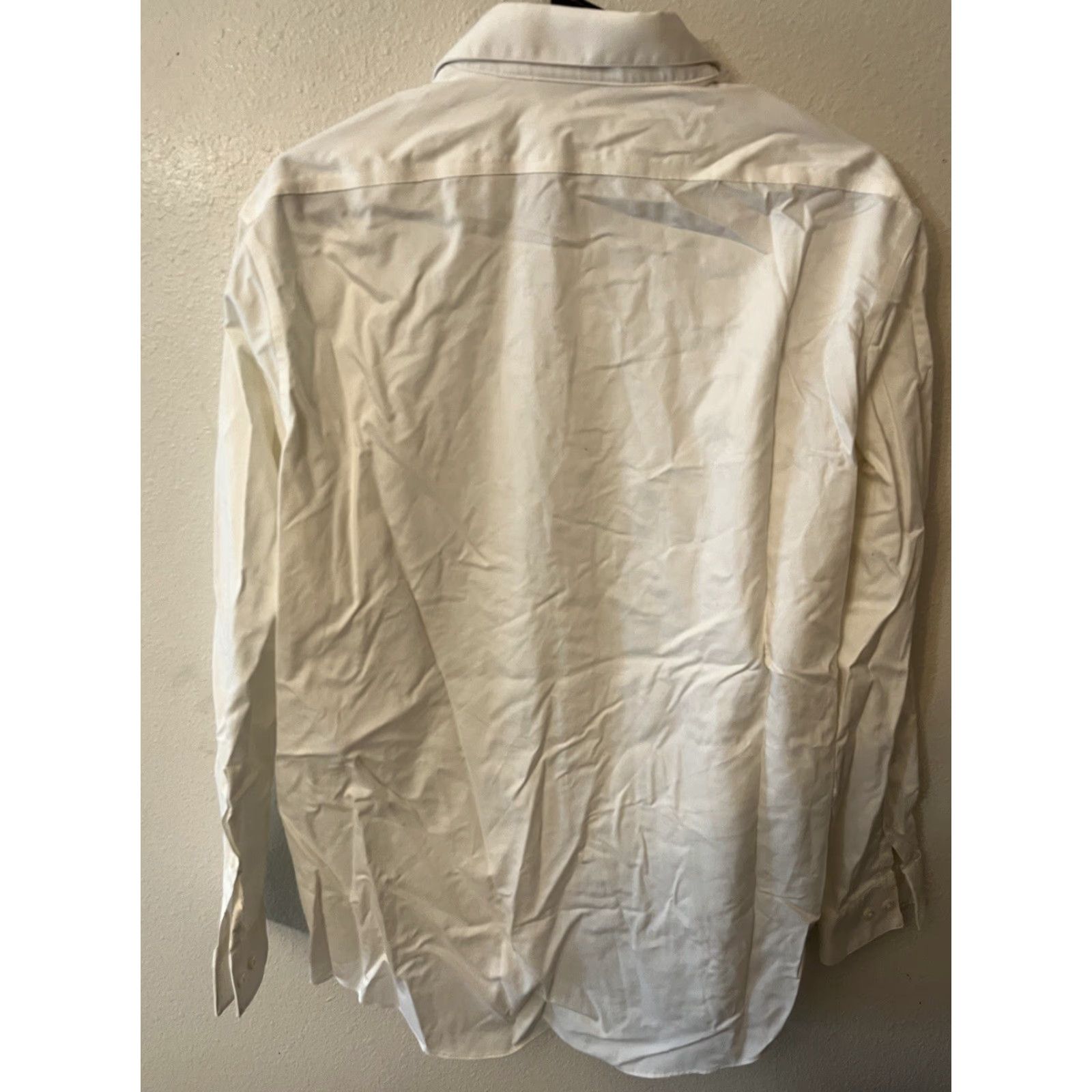Calvin Klein Calvin Klein Infinite Wrinkle Free Mens 16.5 Button Up Long Sleeve Dress White L Shirt Size US XL / EU 56 / 4 - 2 Thumbnail