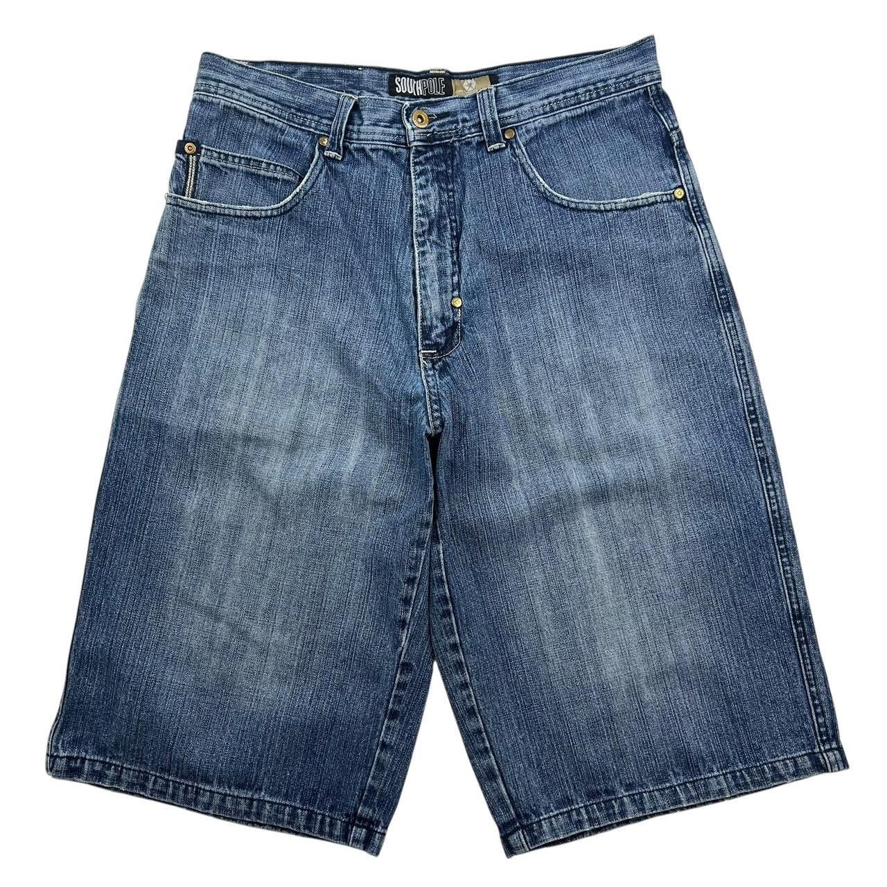 Southpole Vintage Southpole Baggy Denim Embroidered Shorts Waist 34 Size US 34 / EU 50 - 2 Thumbnail