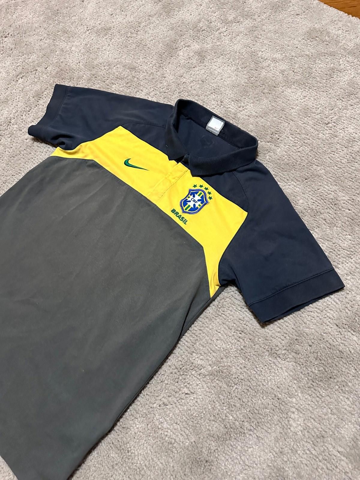 Nike Rare Nike Brazil 2010 World Cup Football Soccer Polo Shirt Size US M / EU 48-50 / 2 - 4 Thumbnail