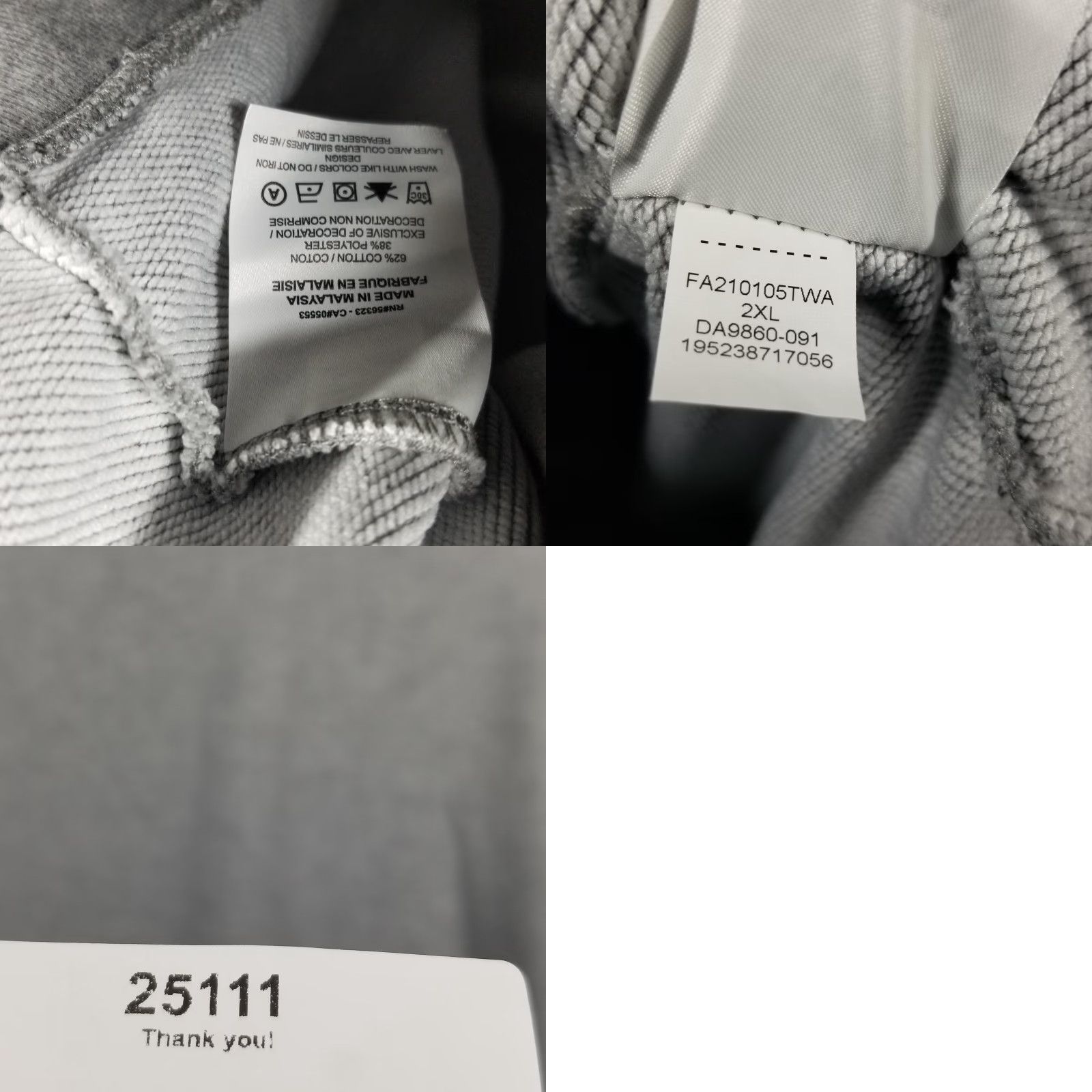 Jordan Brand Nike Air Jordan Dri-FIT Sport Crossover Hoodie Men 2XL Gray DA9860-091 Size US XXL / EU 58 / 5 - 8 Thumbnail