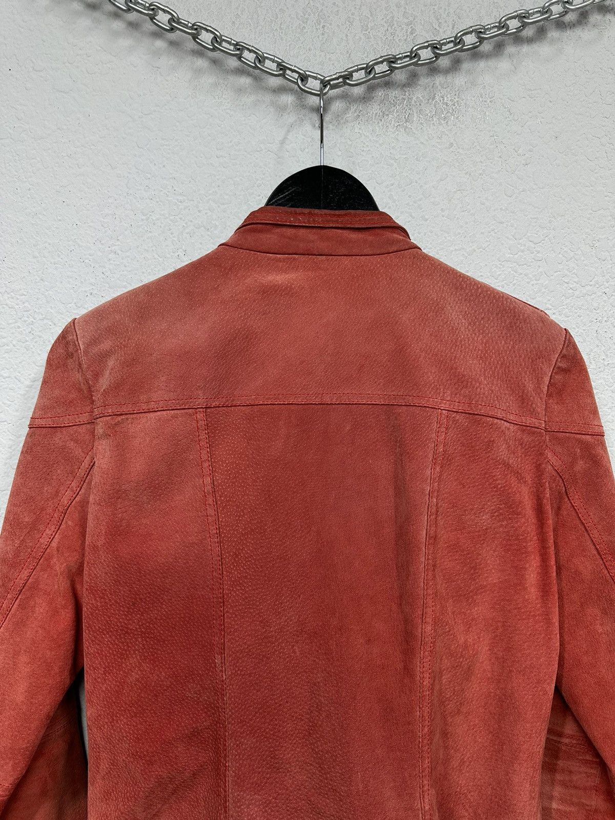 Just Cavalli Vintage Leather Suede Jacket Avantgarde Diesel Cropped Y2k Size M / US 6-8 / IT 42-44 - 9 Thumbnail