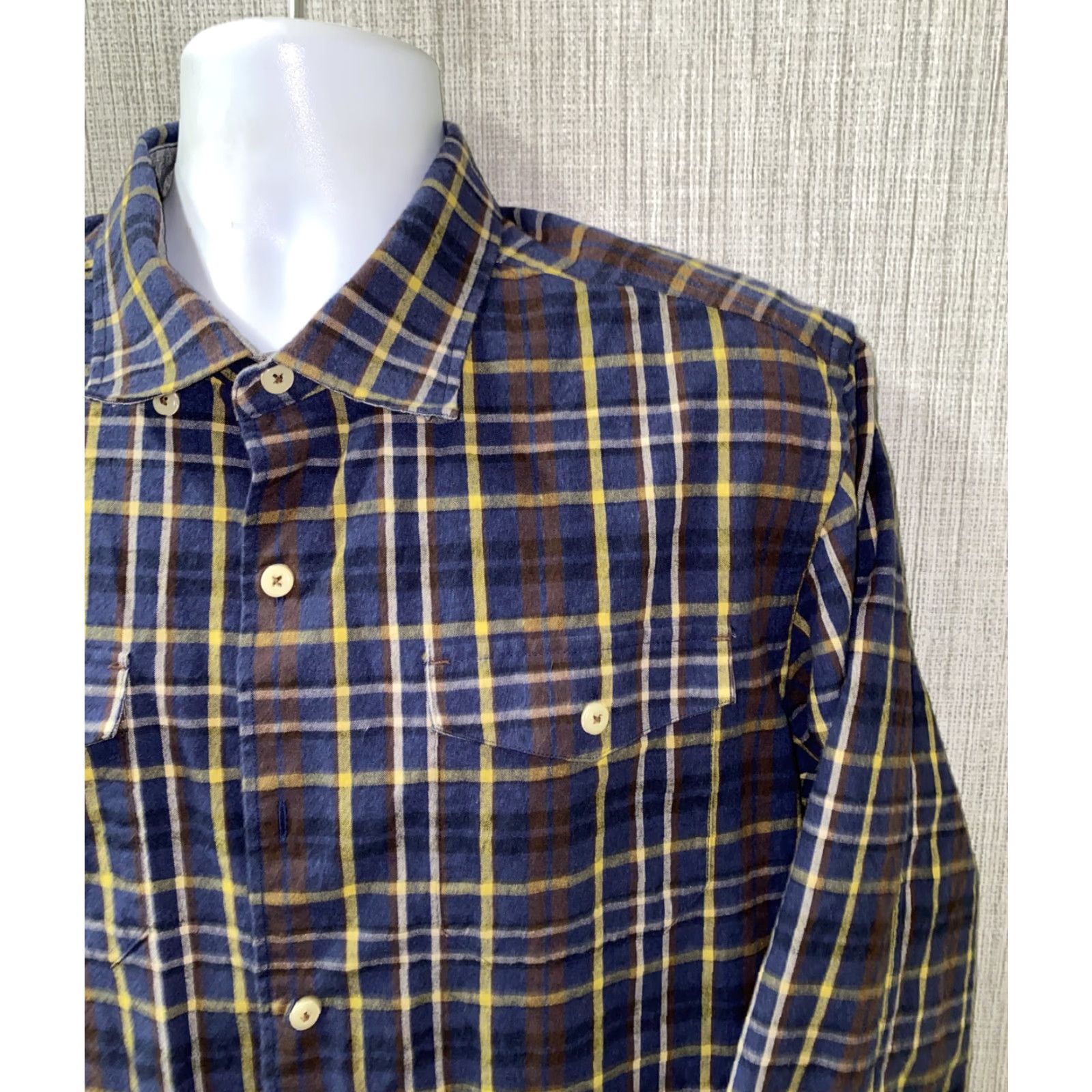 Tommy Bahama Tommy Bahama Shirt Mens XL Multicolor Plaid Long Sleeve Button-Front Button-Down Collar Shirt Fits Regular Size US XL / EU 56 / 4 - 2 Thumbnail