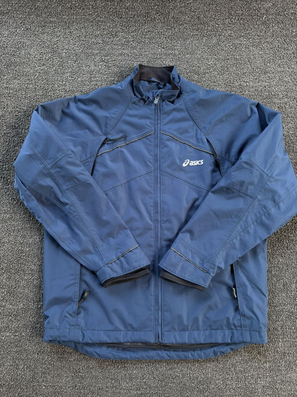 Asics Asics Running Jacket Men’s Small – Blue Full Zip Windbreaker Size US S / EU 44-46 / 1 - 1 Thumbnail