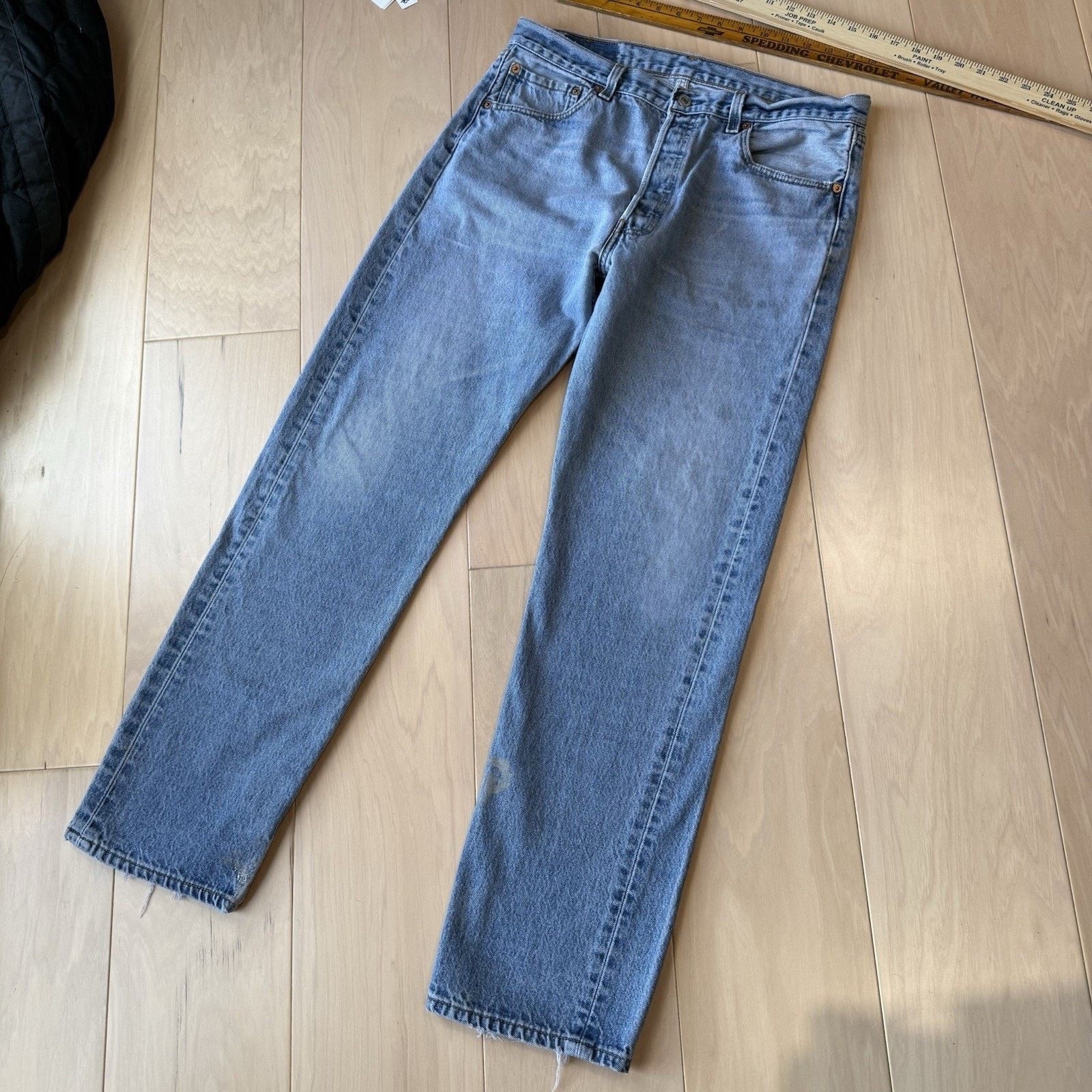 Levi's Vintage Levis 501 Jeans 32 Blue Straight 90s Denim Workwear Size US 32 / EU 48 - 13 Thumbnail