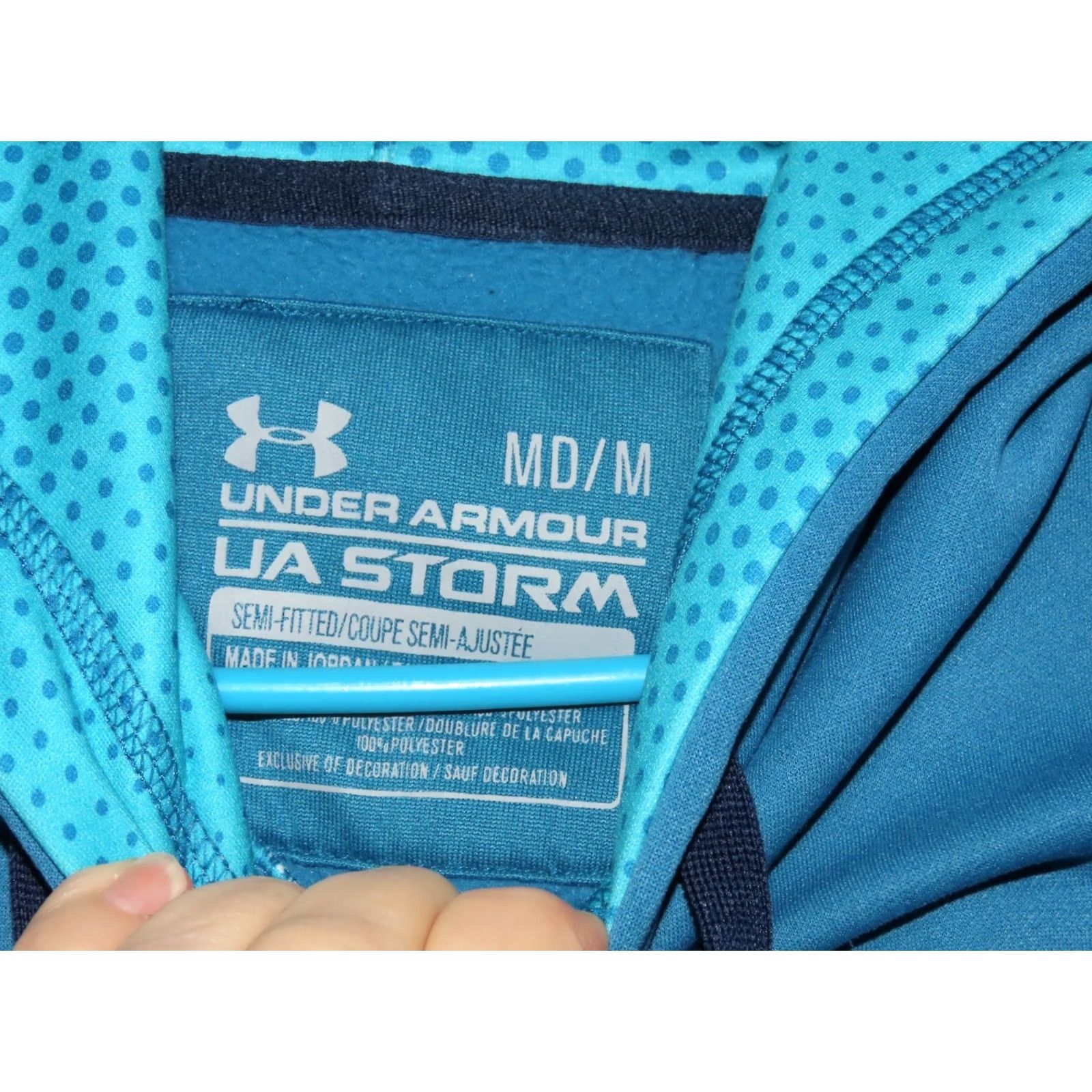 Under Armour Under Armour Storm Women's Medium Blue Green Pullover Kangaroo Pocket Hoodie Size M / US 6-8 / IT 42-44 - 4 Thumbnail