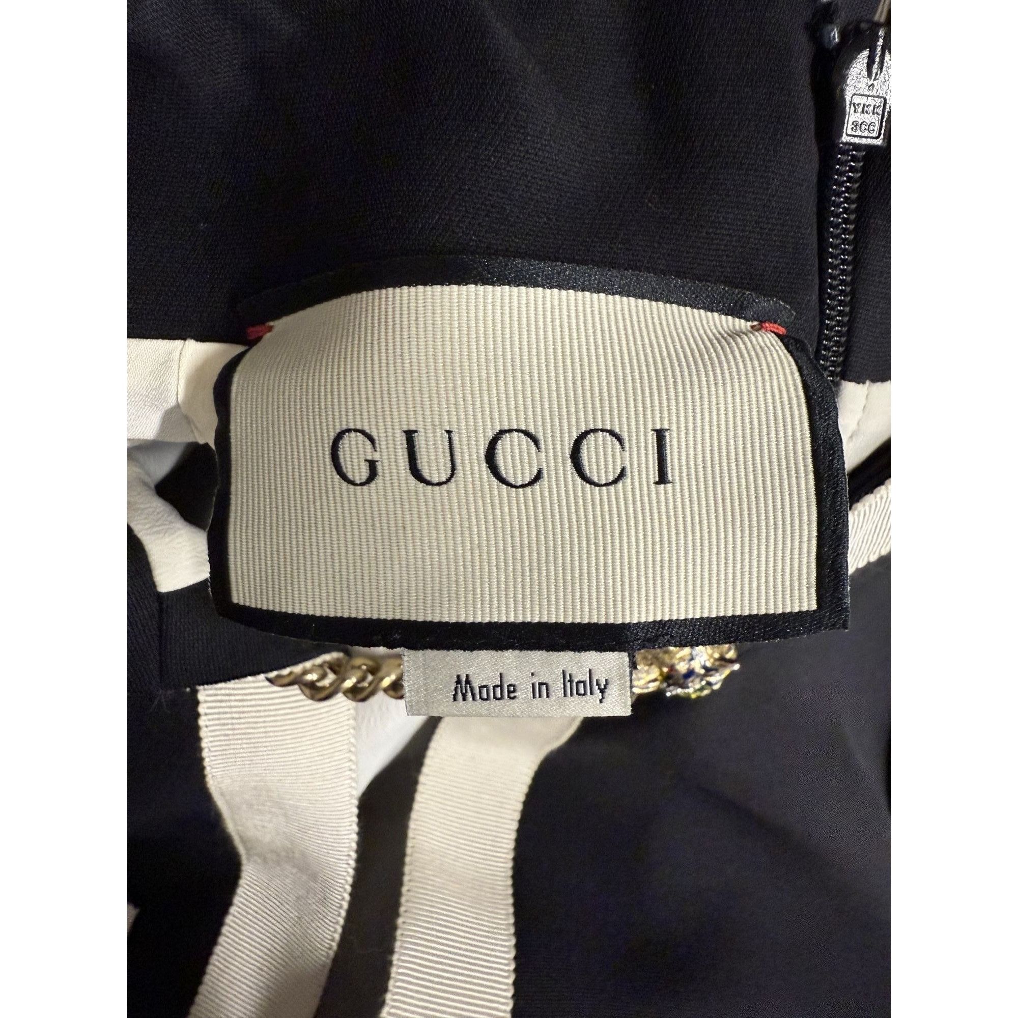 Gucci Gucci Womens Black & White Short-Sleeve Button-Up Blazer Dre Size S / US 4 / IT 40 - 3 Thumbnail