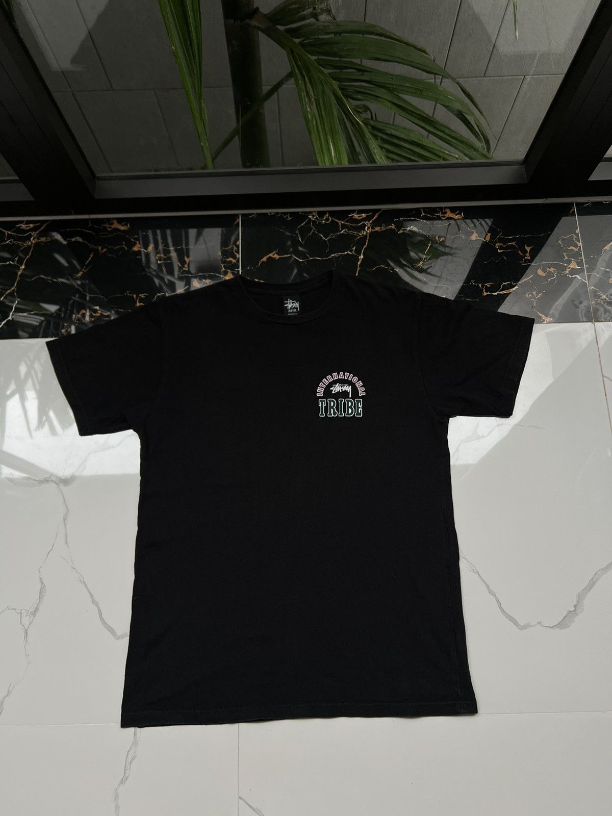 Stussy × Vintage 90’s STUSSY INTERNATIONAL TRIBE RARE BOG LOGO TEE Size US M / EU 48-50 / 2 - 2 Thumbnail