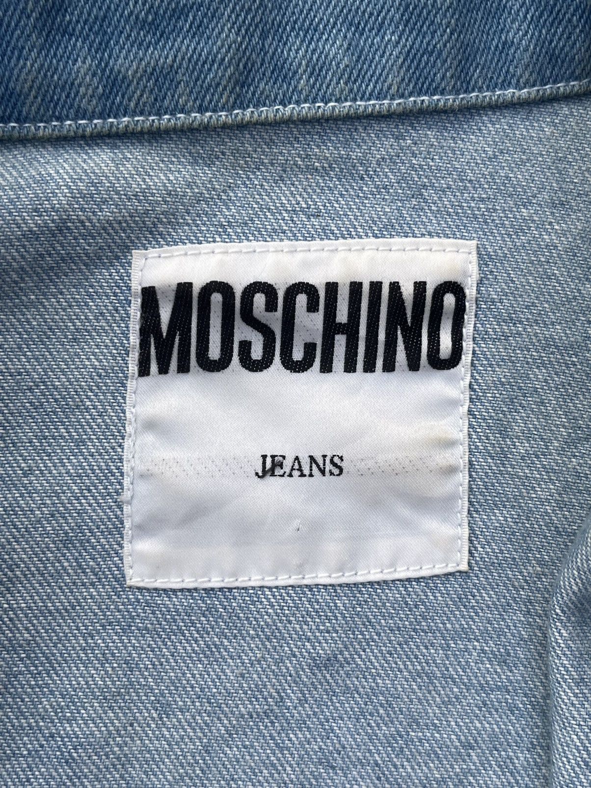Moschino Moschino Lace Up Sleeves Punk Style Blue Washed Denim Jacket Size M / US 6-8 / IT 42-44 - 12 Thumbnail