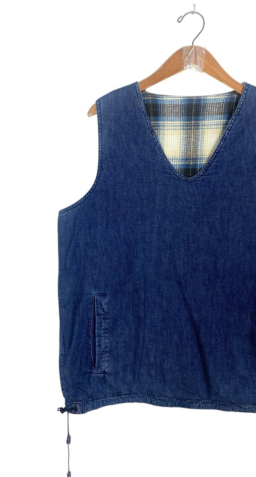 Japanese Brand Rare‼️ Vintage Gaijin Made Denim Vest Reversible Japan Size US S / EU 44-46 / 1 - 2 Thumbnail