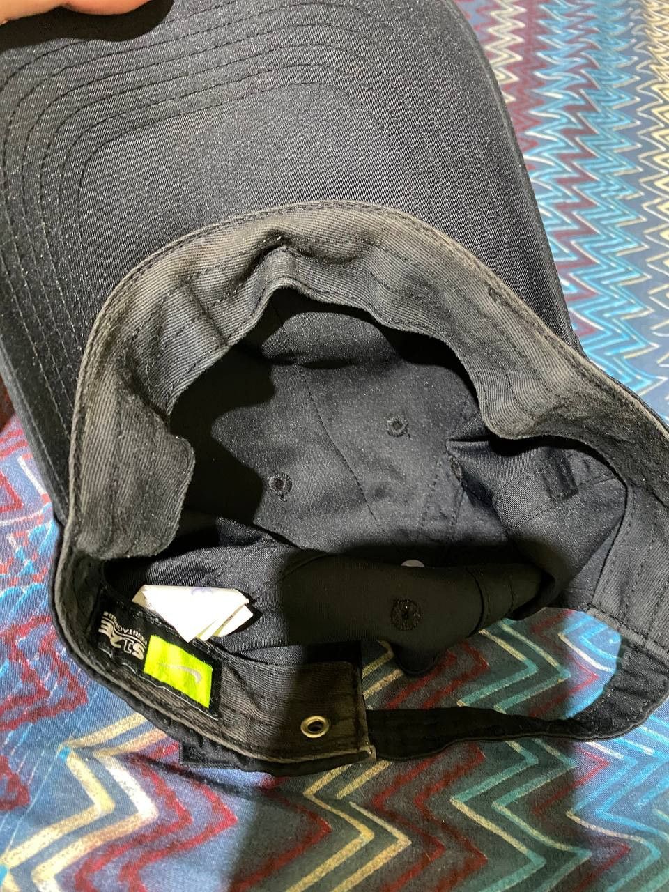 Nike Hats black Vintage Nike Y2K big logo Streetwear Size ONE SIZE - 4 Thumbnail