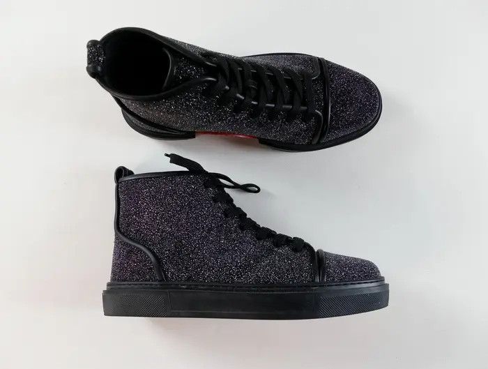 Christian Louboutin o1s1wg110225 Adolon Glitter Sneakers in Black Size US 12 / EU 45 - 3 Thumbnail