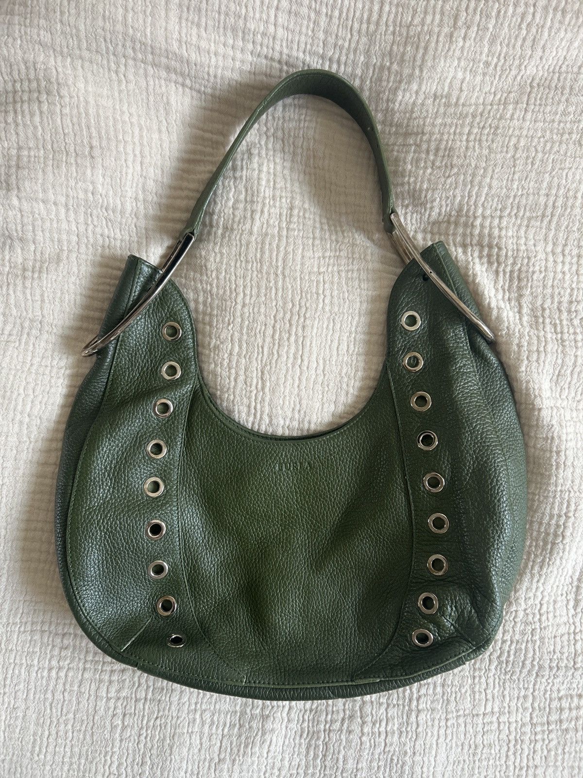 Furla Green Leather Shoulder Bag, Women's