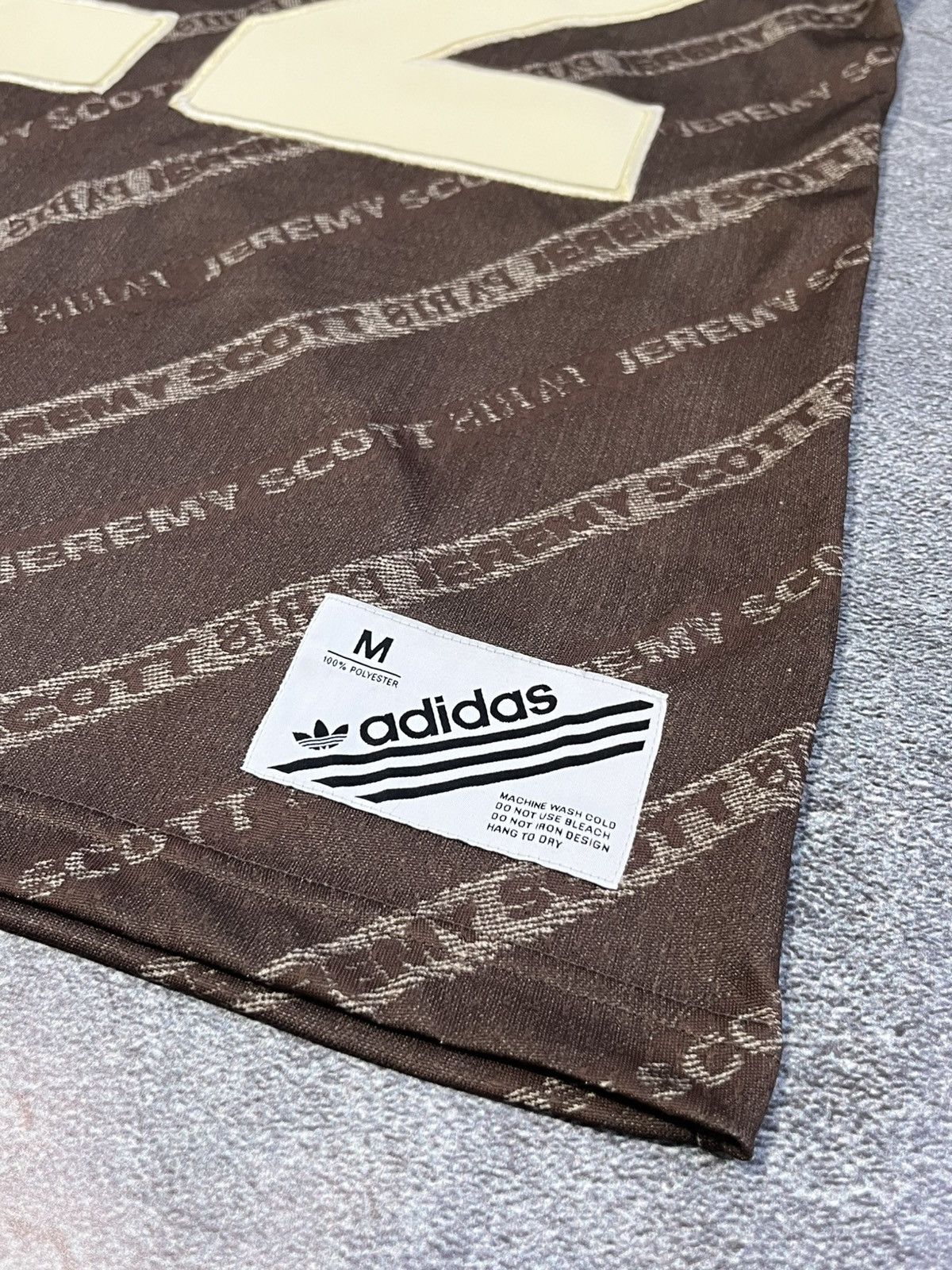 Adidas × Jeremy Scott RARE Adidas X Jeremy Scott Brown Stripe Top Shirt #22 Size US M / EU 48-50 / 2 - 3 Thumbnail