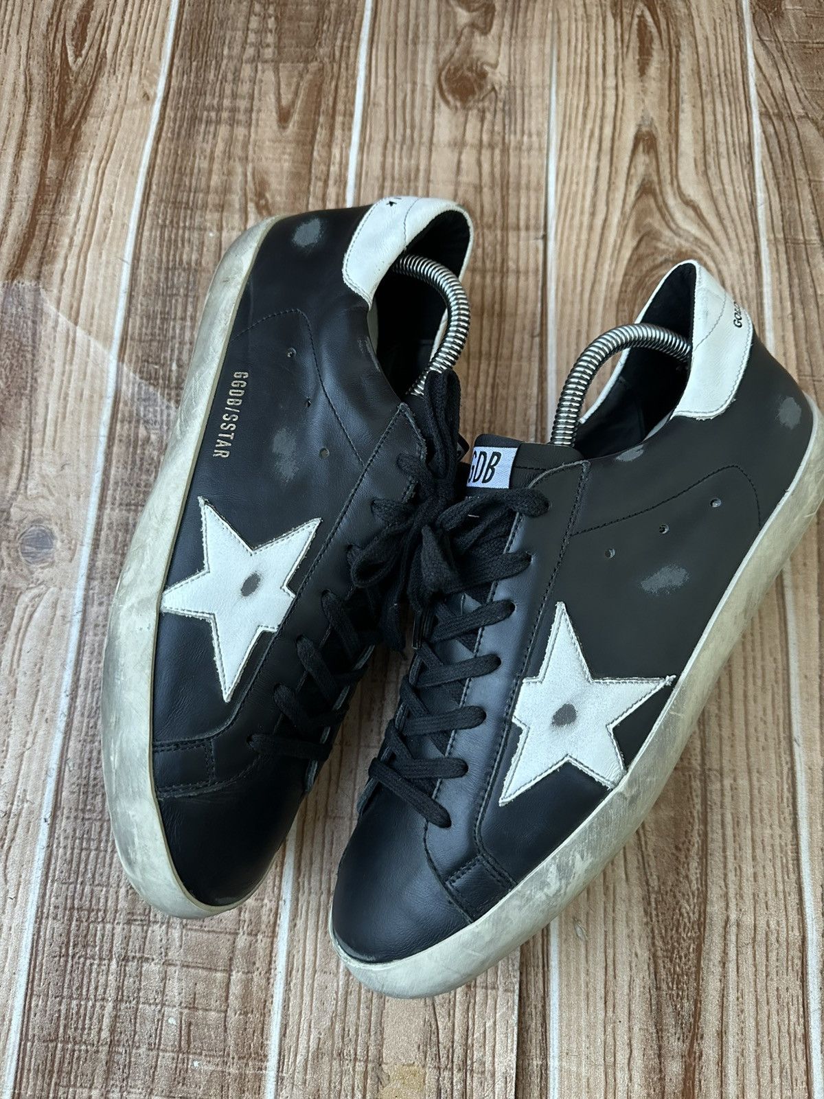 Golden Goose Golden Goose Superstar GGDB Black Leather Lowtop Sneakers Size US 9 / EU 42 - 7 Thumbnail