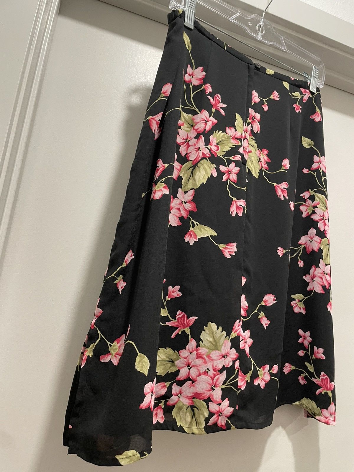 Vintage VTG 90s Y2K First Issue Liz Claiborne Black & Pink Skirt Size 34" / US 12 / IT 48 - 6 Thumbnail