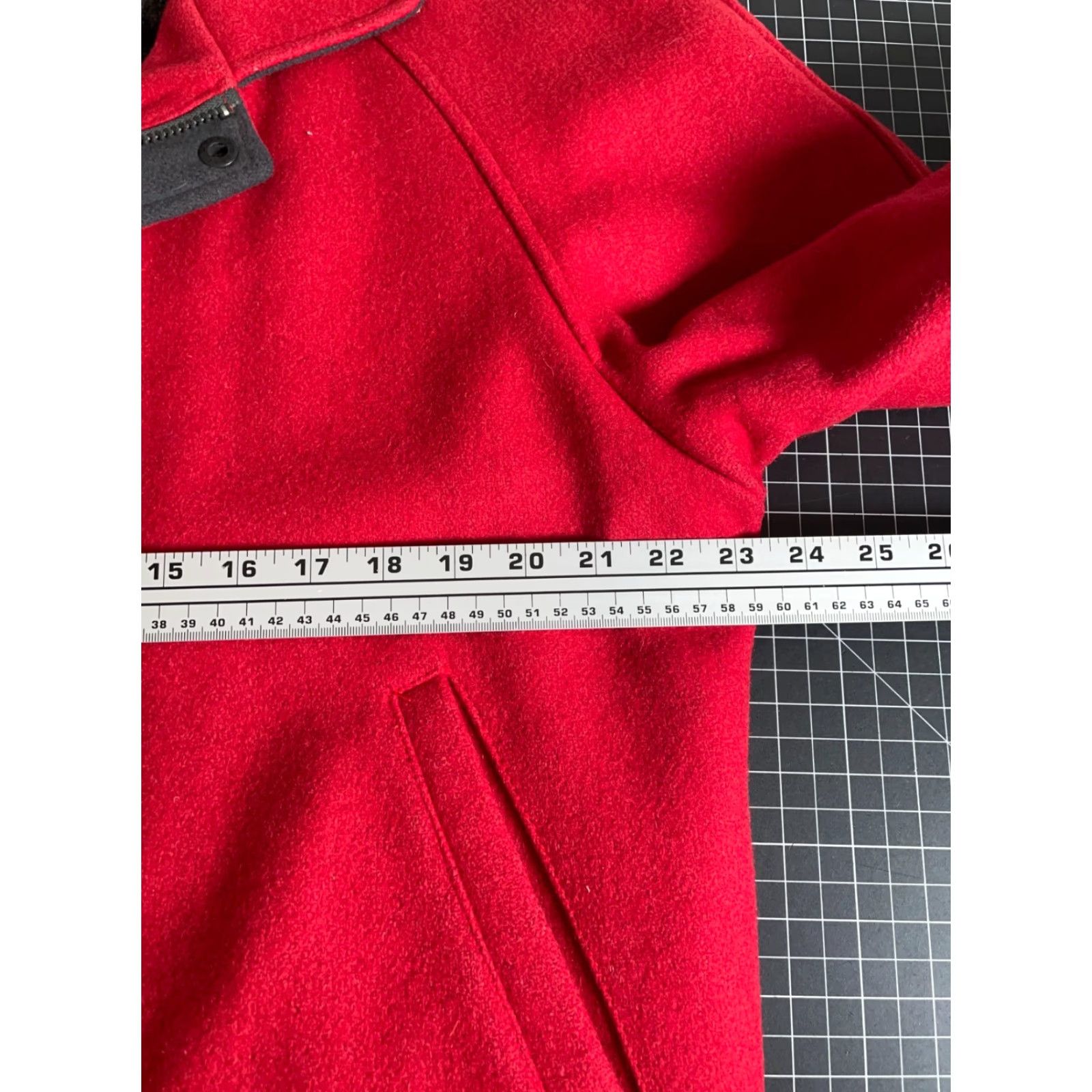 ASH VINTAGE DASH Wool Bomber Jacket Men’s 42 Large Red Zip Up Flannel Lining Canada Made Jacket Size US L / EU 52-54 / 3 - 5 Thumbnail