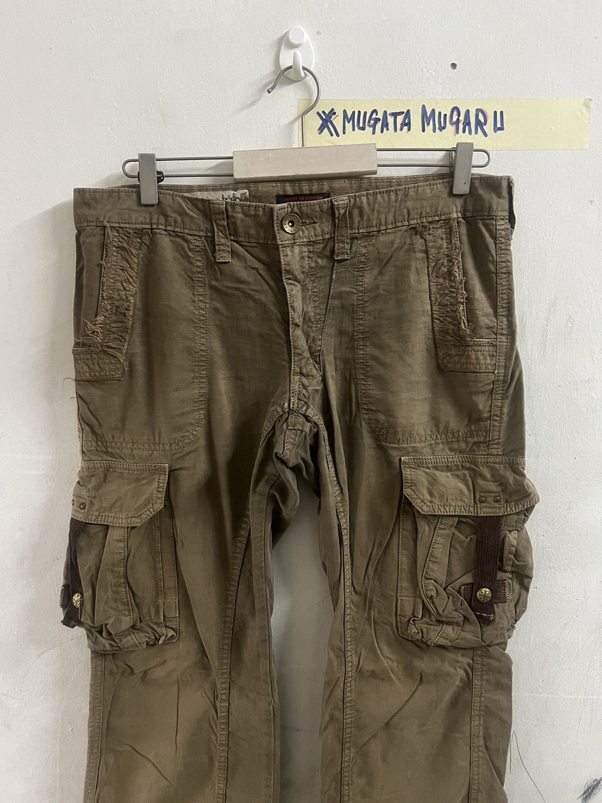 Japanese Brand × Vintage FLARED🔥VINTAGE Y2K SURPLUS NIPPON CARGO PANT Size US 33 - 2 Thumbnail