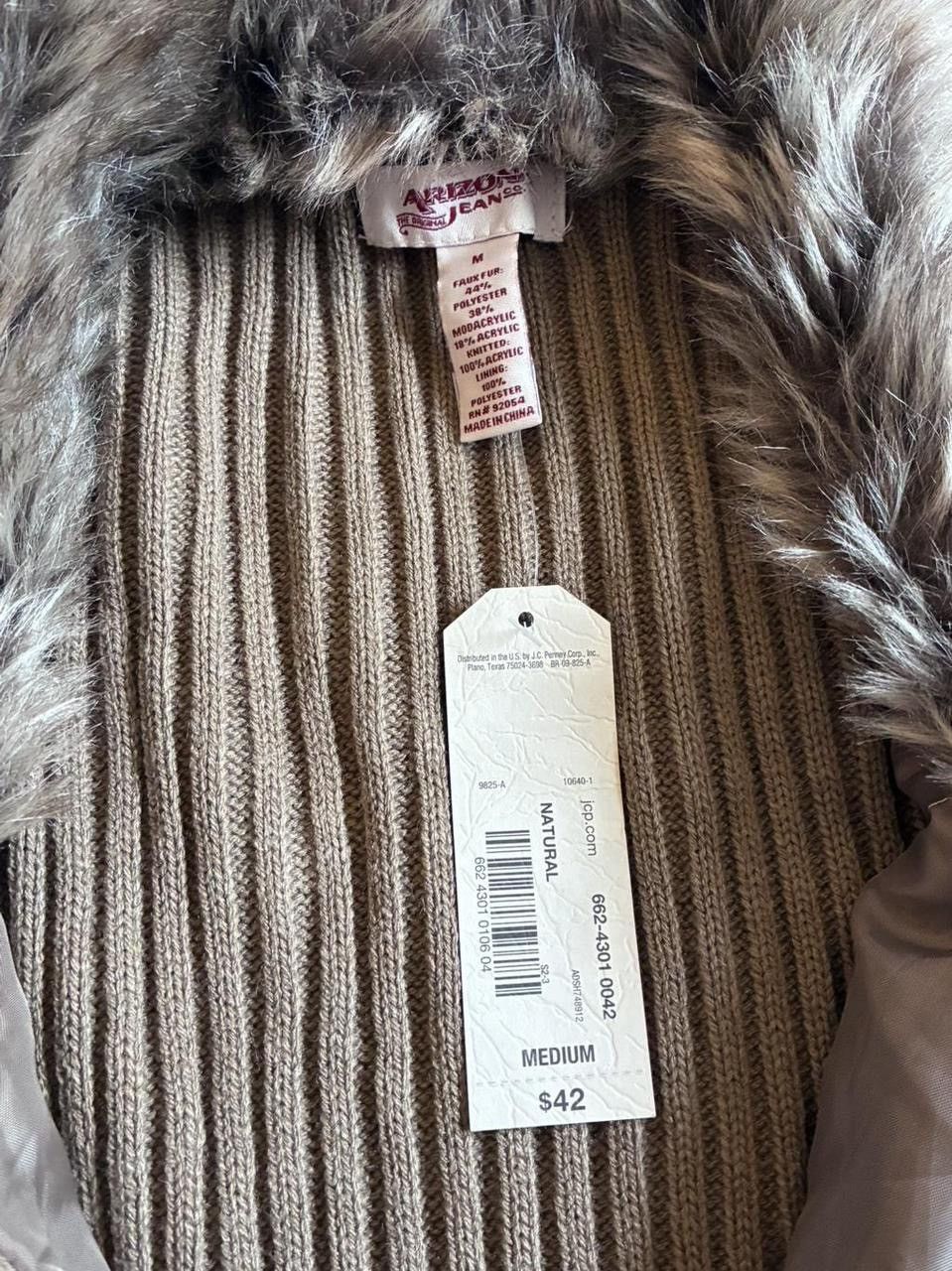 Arizona Jean Co. Arizona Jeans Co Faux Fur Ribbed Knit Zippered Vest Size M / US 6-8 / IT 42-44 - 5 Thumbnail