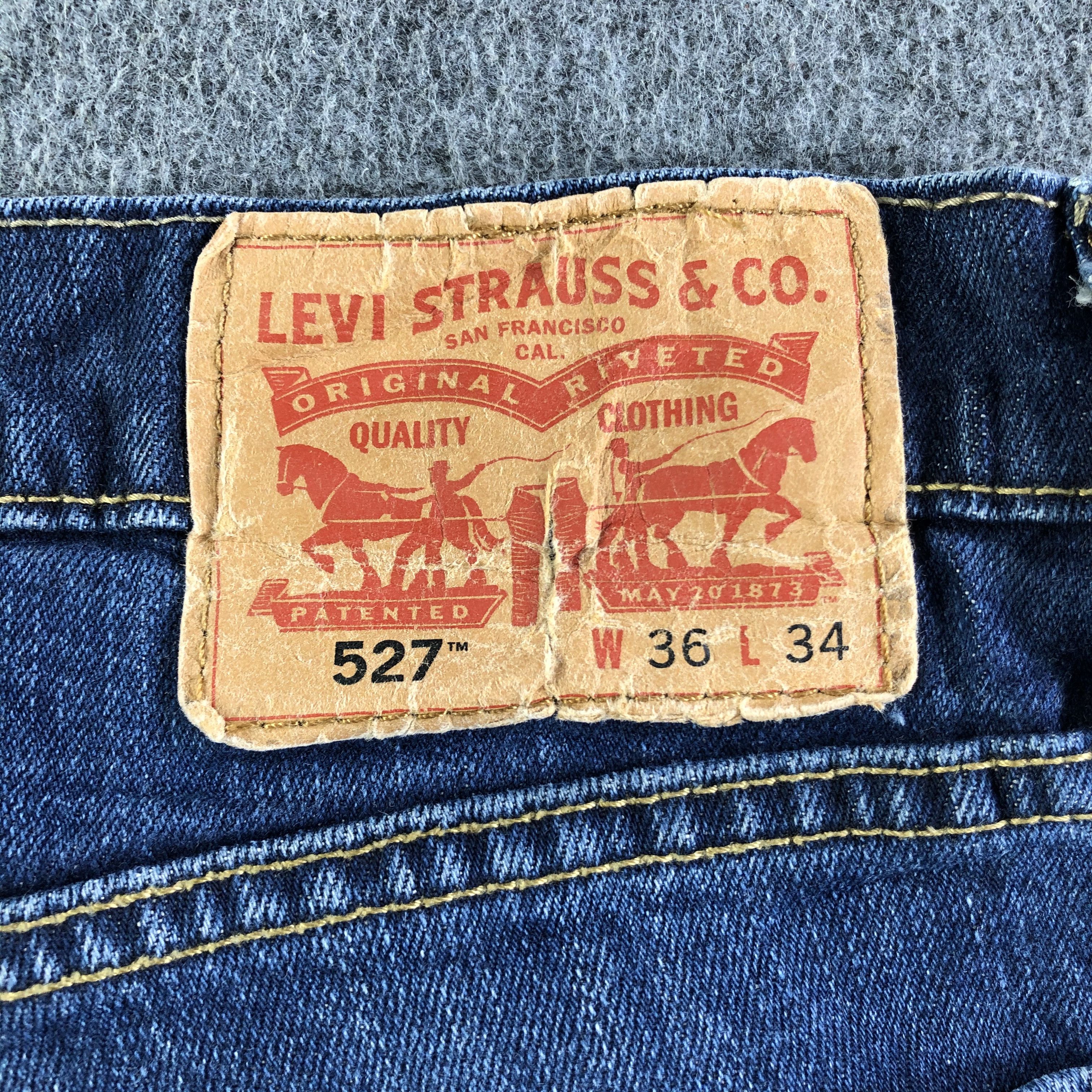 Levi's Vintage Blue Wash Levis 527 Jeans-J4362 Size US 35 - 5 Thumbnail