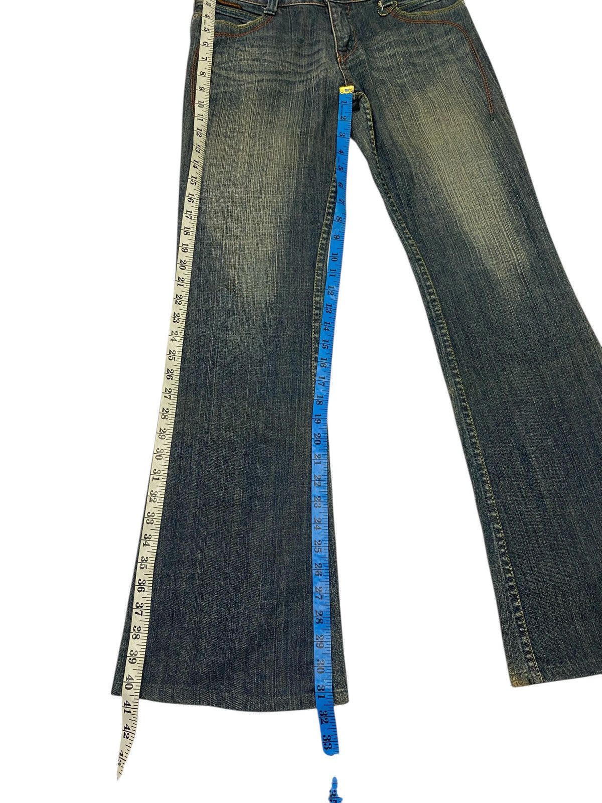 If Six Was Nine Japanese brand X tornado mart spiral style flare jeans Size US 31 - 9 Thumbnail