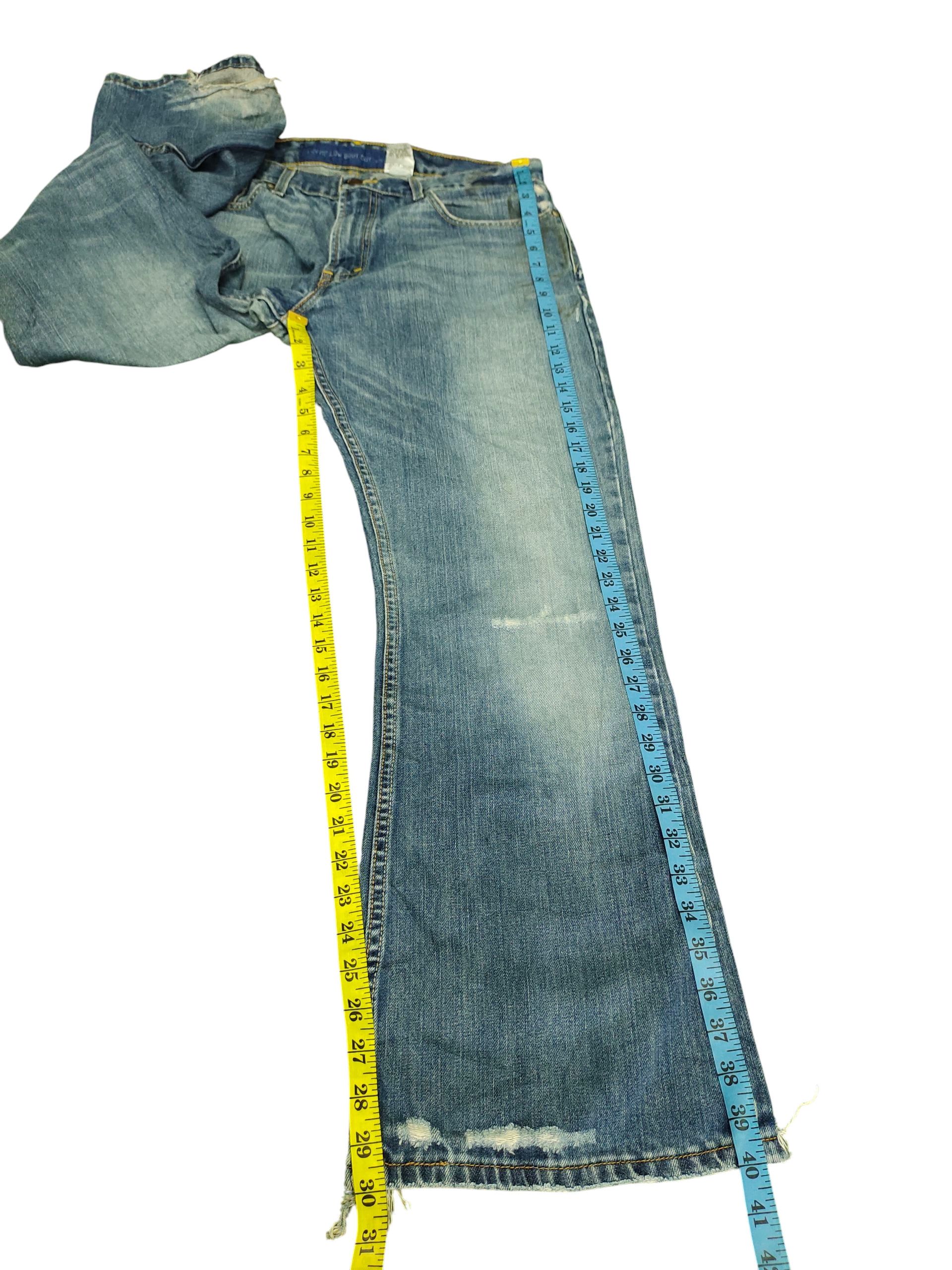 If Six Was Nine Flare Jeans Levis 527 Low Boot Cut Denim Distress Faded Size US 34 / EU 50 - 17 Thumbnail