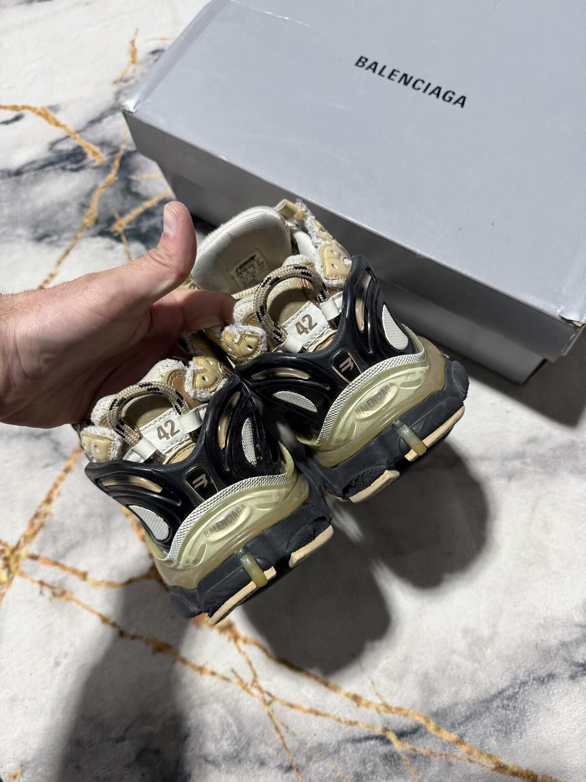 Balenciaga Balenciaga Runner Tan Beige Black - Sz 9US Size US 9 / EU 42 - 5 Thumbnail