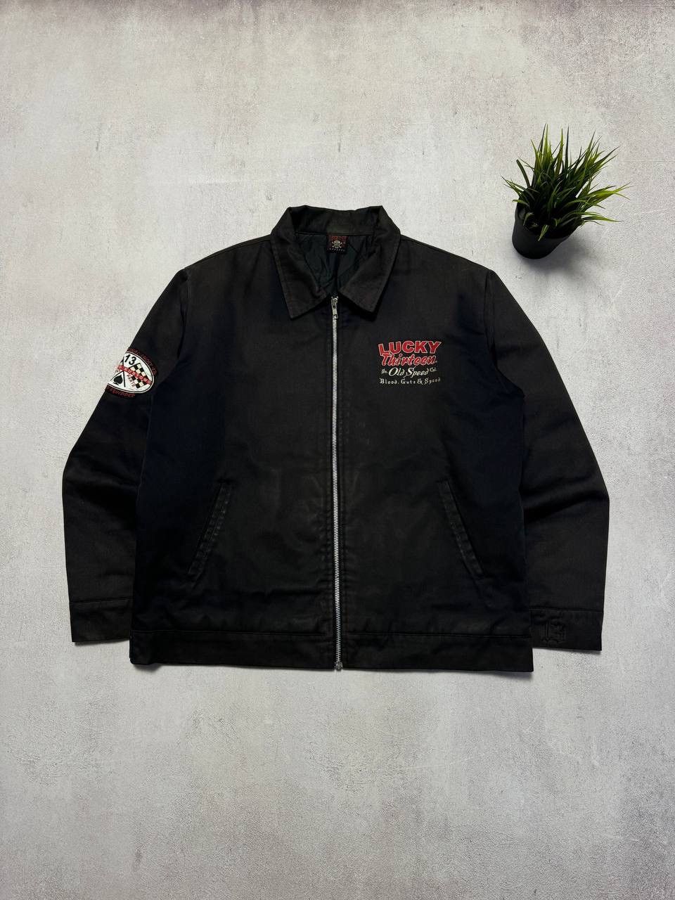 Vintage Vintage Lucky 13 Jacket Embroidered Bomber Baggy Racing 90s Size US M / EU 48-50 / 2 - 4 Thumbnail