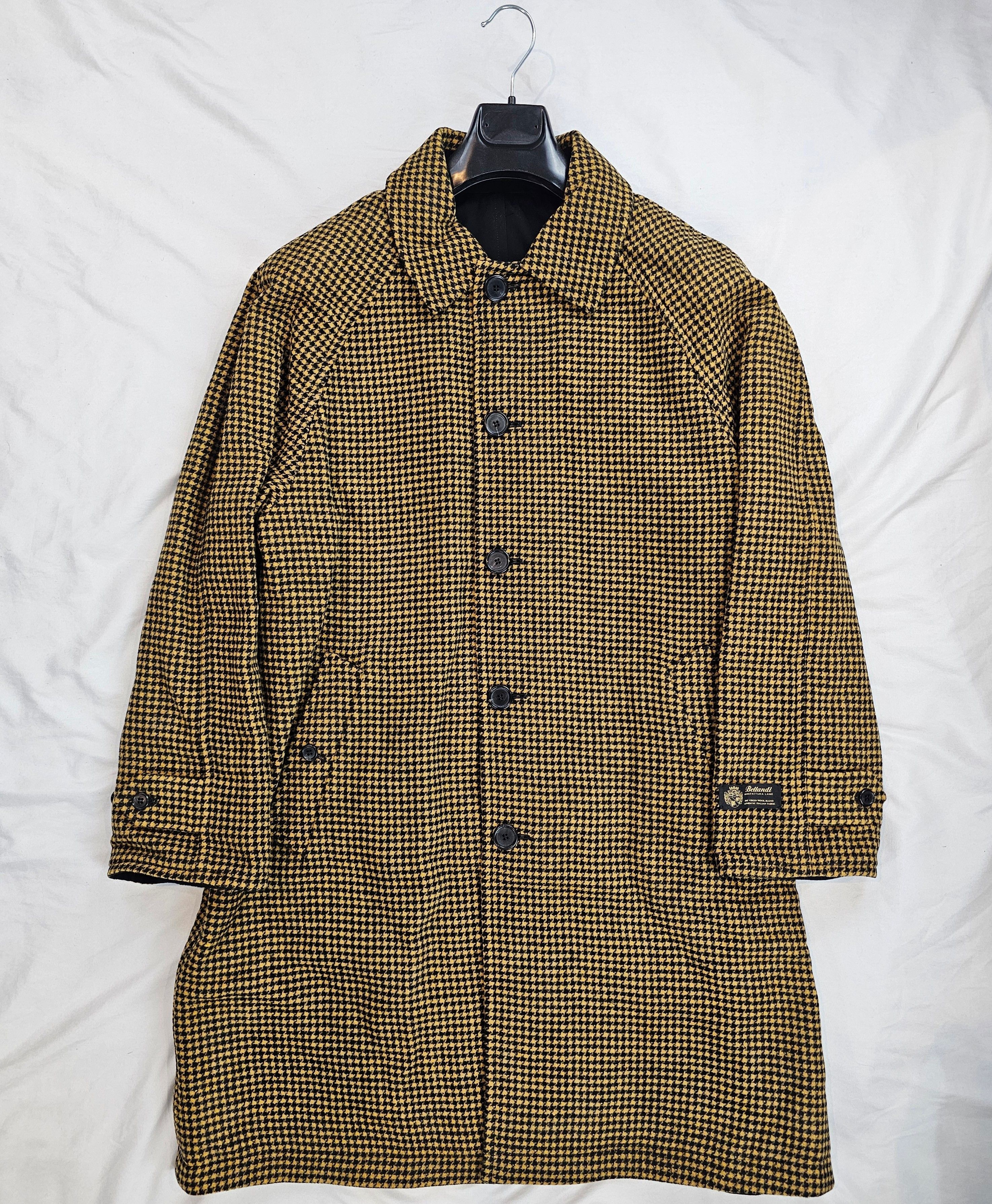 image of Supreme Reversible Houndstooth Overcoat Black Men's Fw23 New (Size Large)