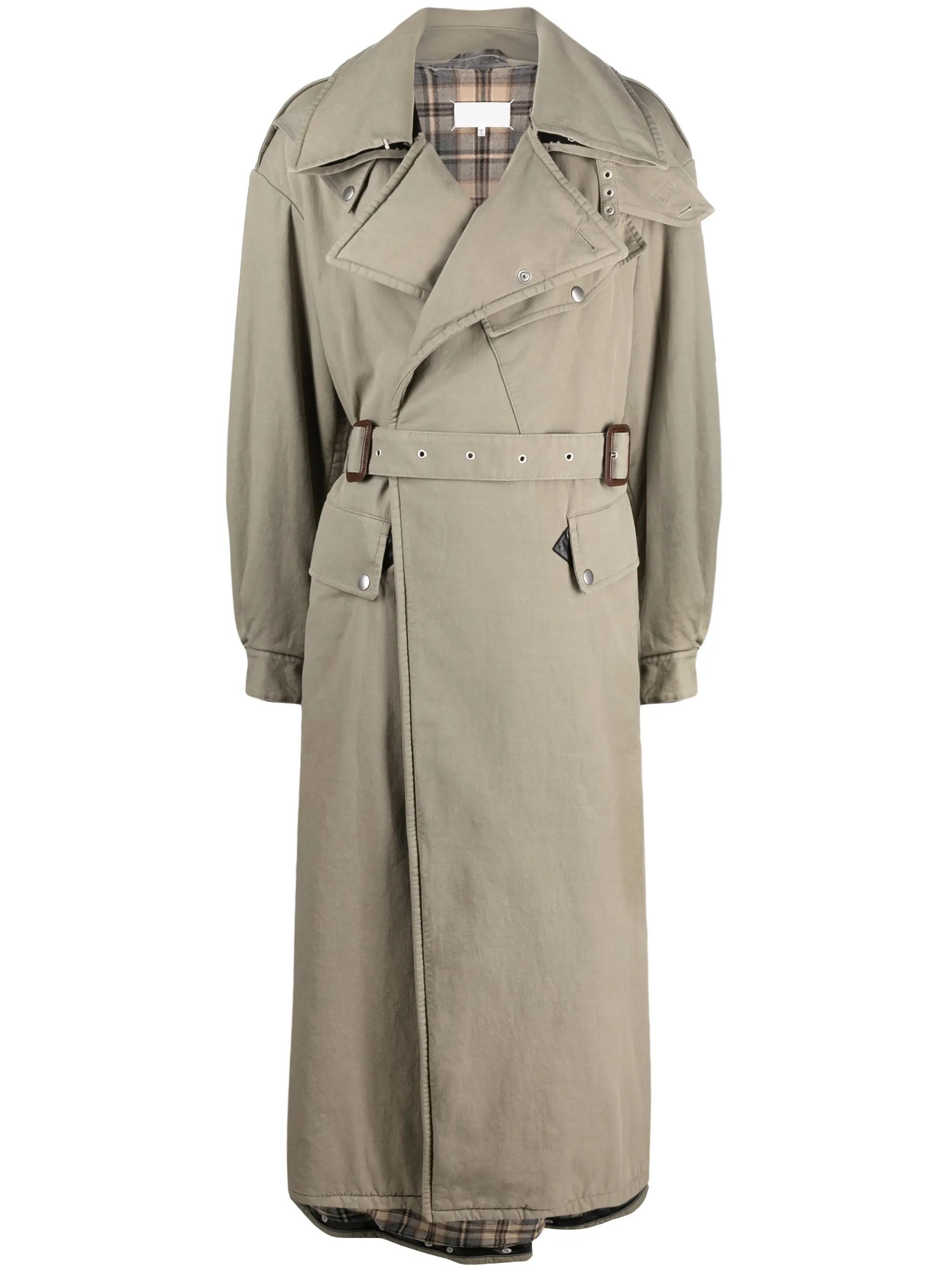 Maison Margiela o1y0625 Trench Coat in Sage Green Size XS / US 0-2 / IT 36-38 - 1 Thumbnail