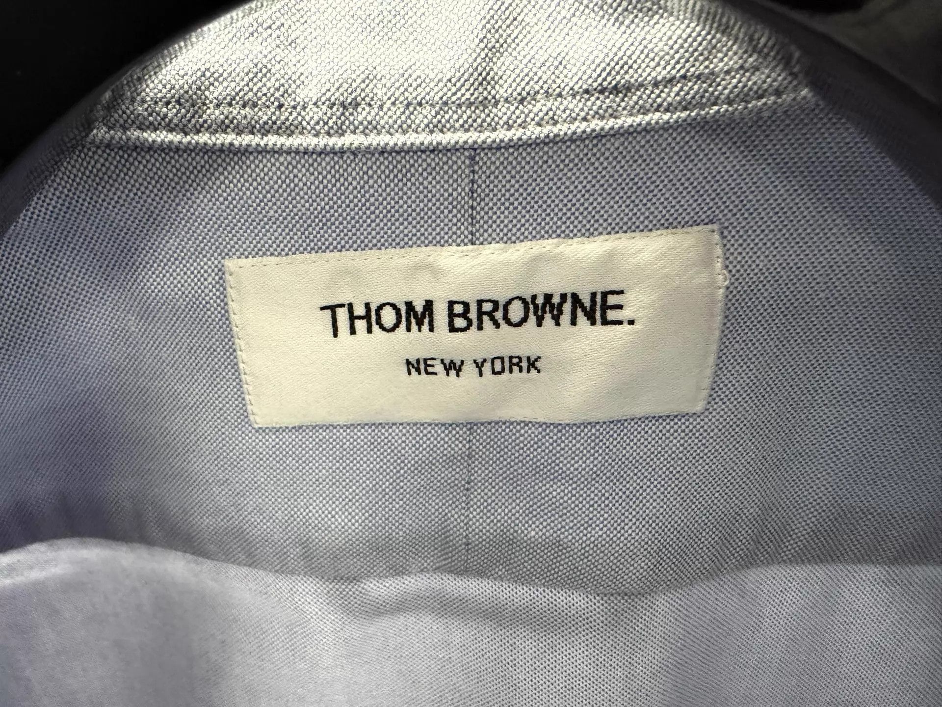 Thom Browne Thom Browne Double Sleeve Logo Blue Oxford Shirt Size 2 95N Size US M / EU 48-50 / 2 - 3 Thumbnail