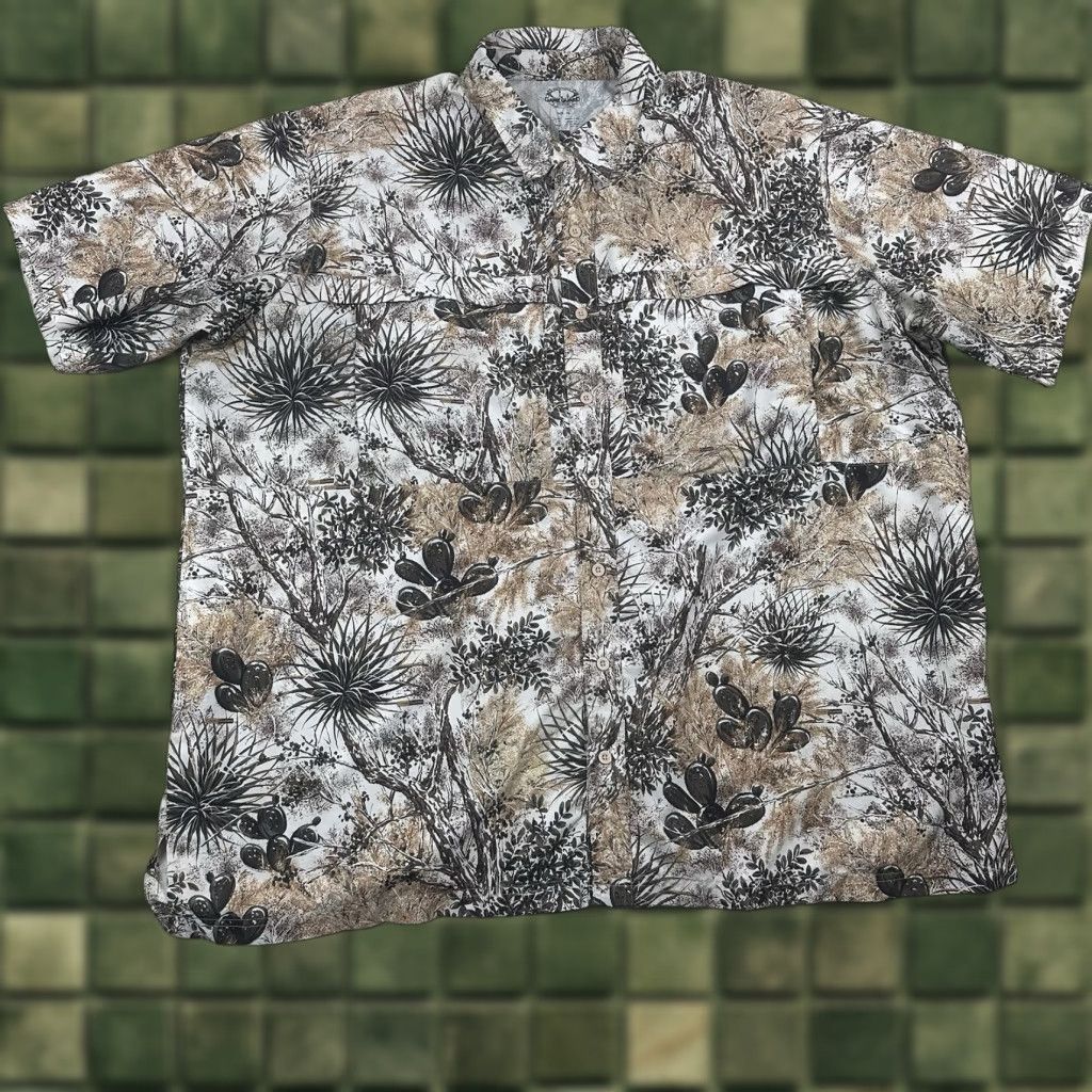 Vintage Game Guard Shirt Mens 4XL Beige Desert Camouflage Camo Button Up Size US XXL / EU 58 / 5 - 1 Thumbnail