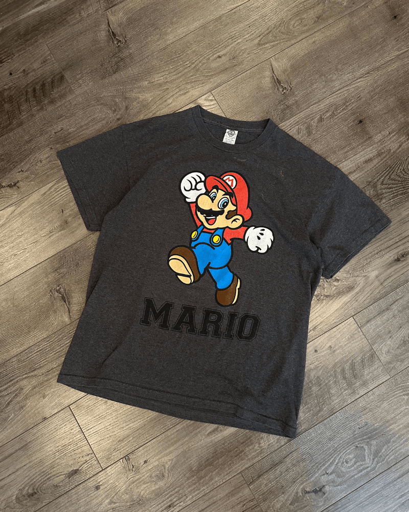 Nintendo Vintage Delta Pro Weight Nintendo Mario Gray T-Shirt Size XL Size US XL / EU 56 / 4 - 1 Thumbnail