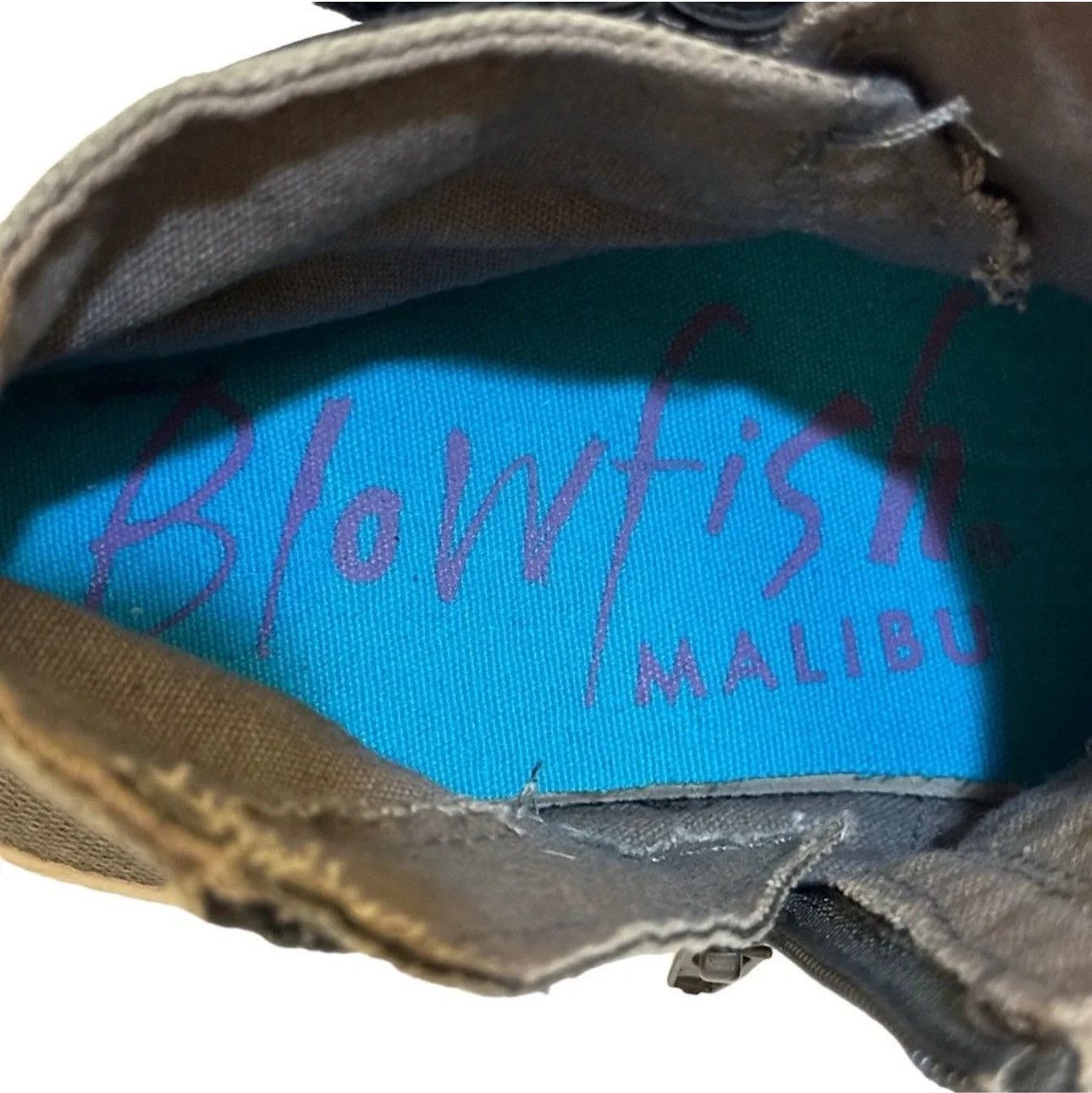 Designer Blowfish Malibu Brown Whiskey HighTop Canvas Sneakers Sz 7.5 Size US 7.5 / IT 37.5 - 7 Thumbnail